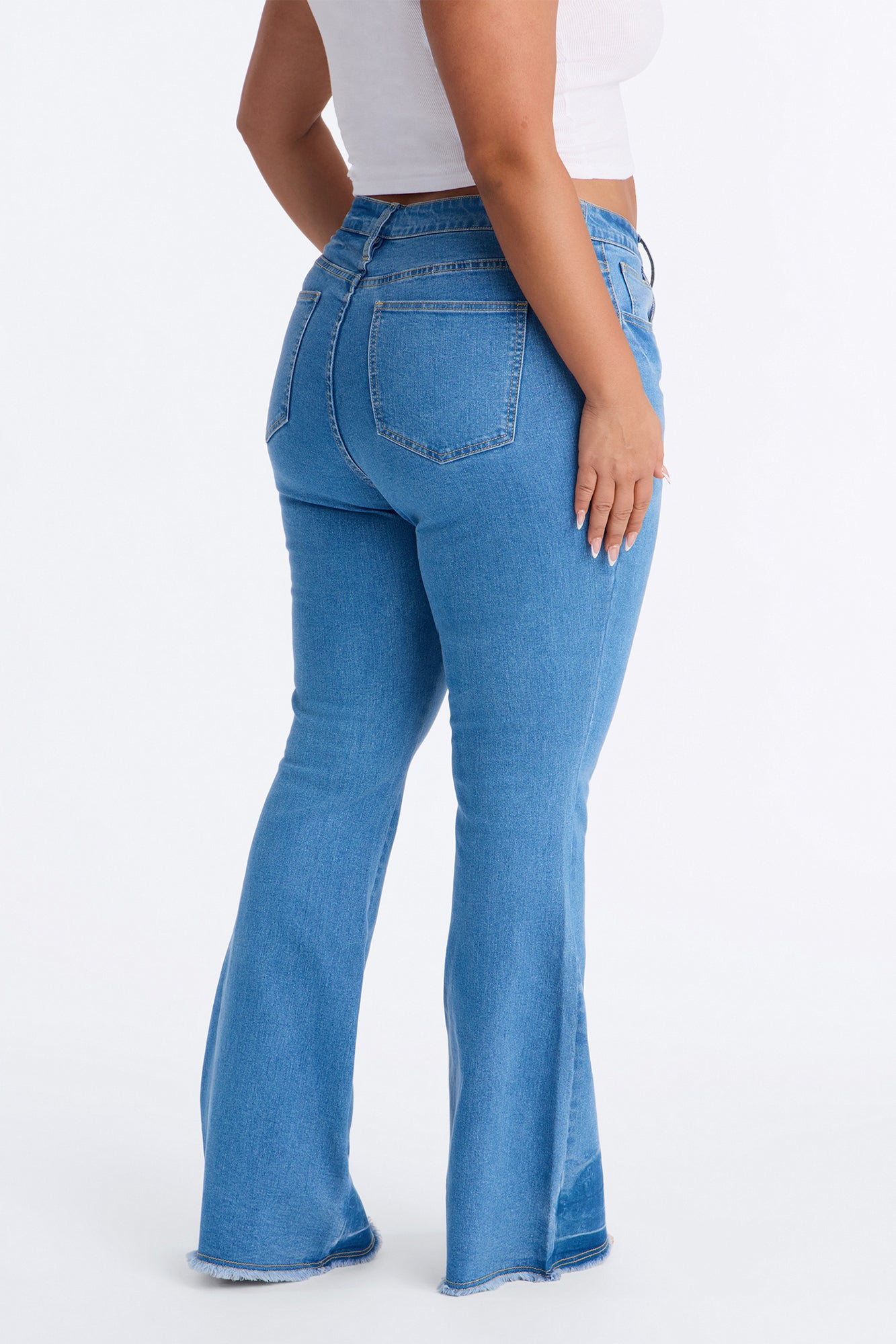 Marlow High Rise Stretch Flare Jeans - Medium Wash