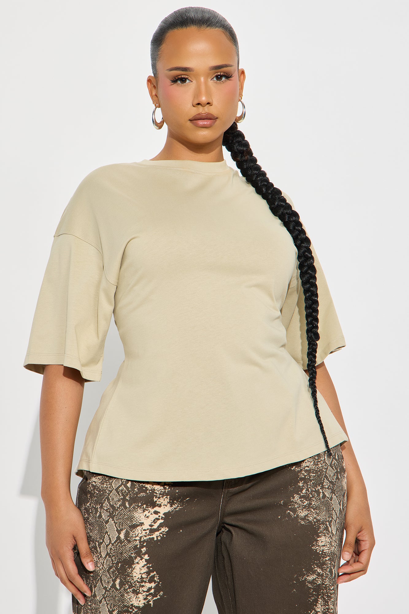 Jayden Fitted T-Shirt - Stone