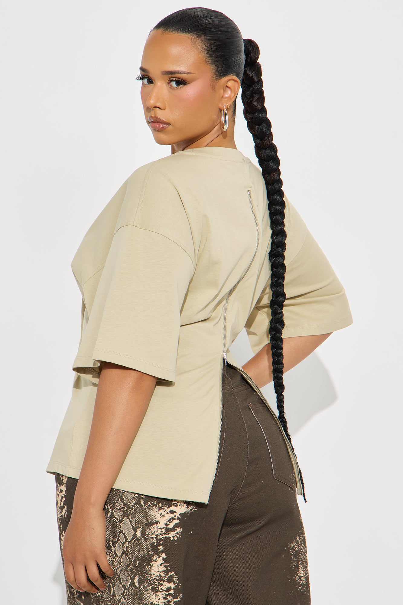 Jayden Fitted T-Shirt - Stone