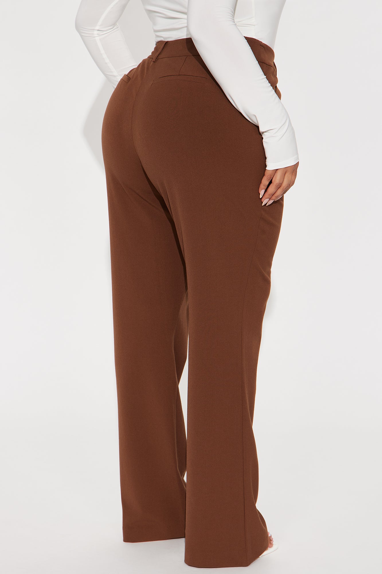 Tasha Dressy High Rise Pants - Brown