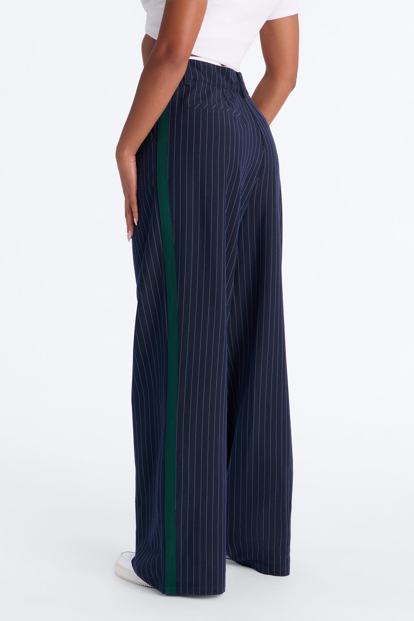 Dedicated To You Double Waistband Trouser - Navy/combo