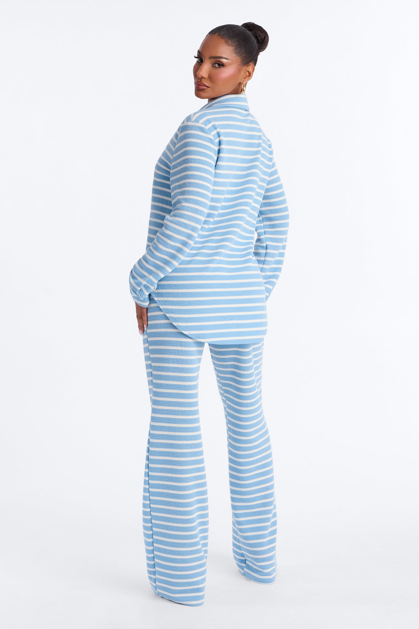 Sam Striped Pant Set - Aqua/Combo
