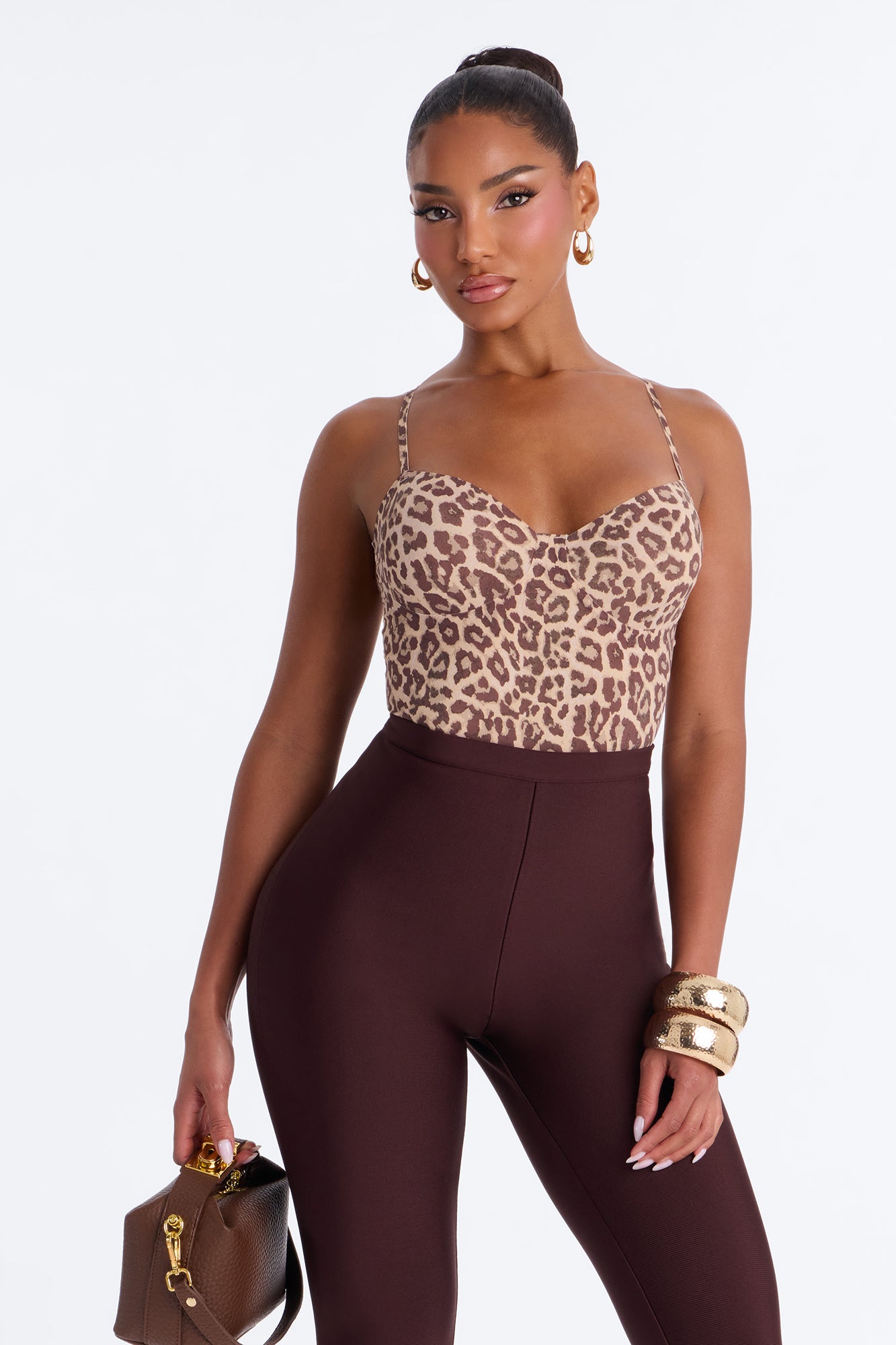Samy Sweetheart Leopard Seamless Bodysuit - Leopard