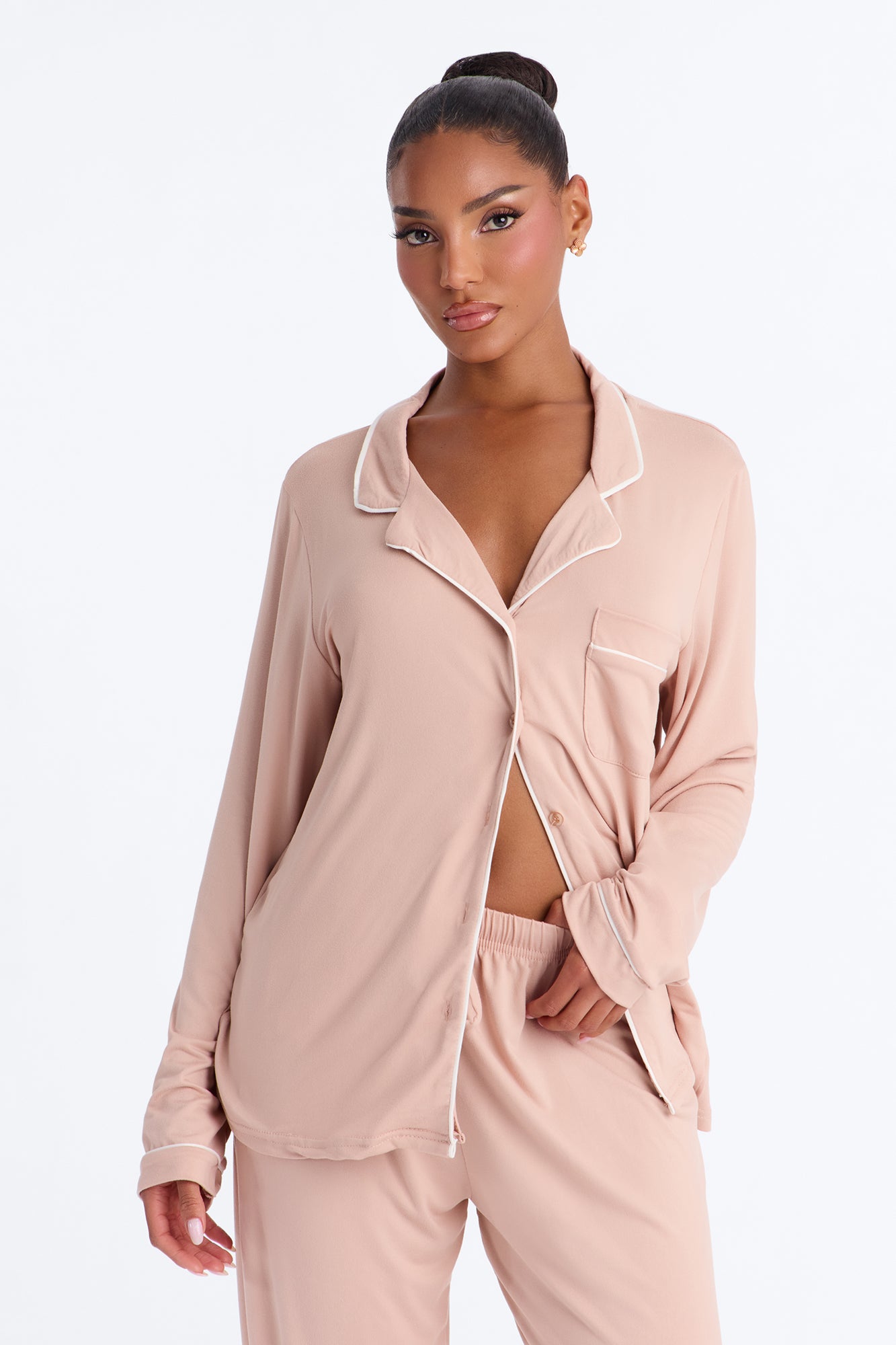 In The Morning PJ Pant Set - Mocha