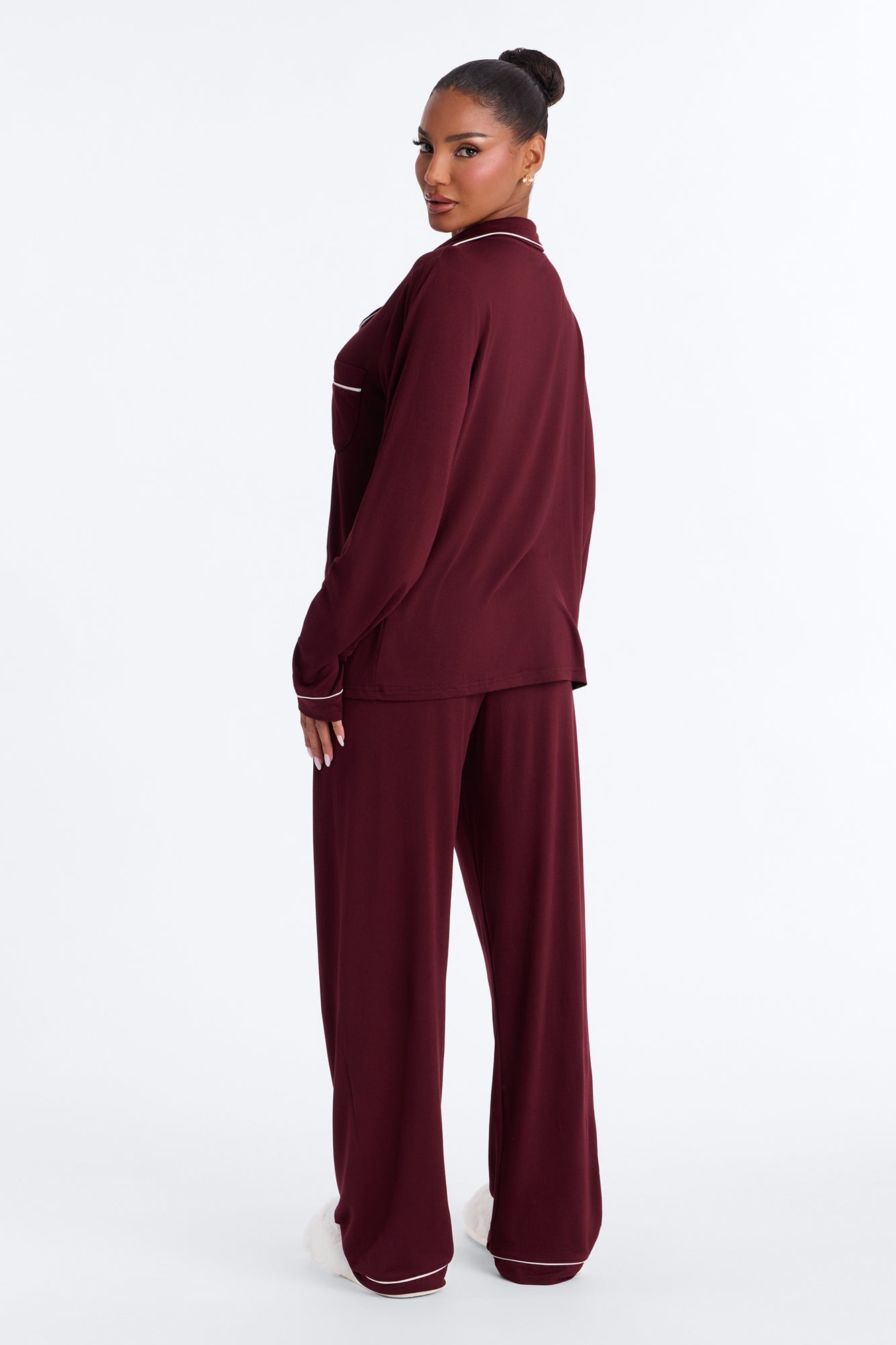 In The Morning PJ Pant Set - Burgundy