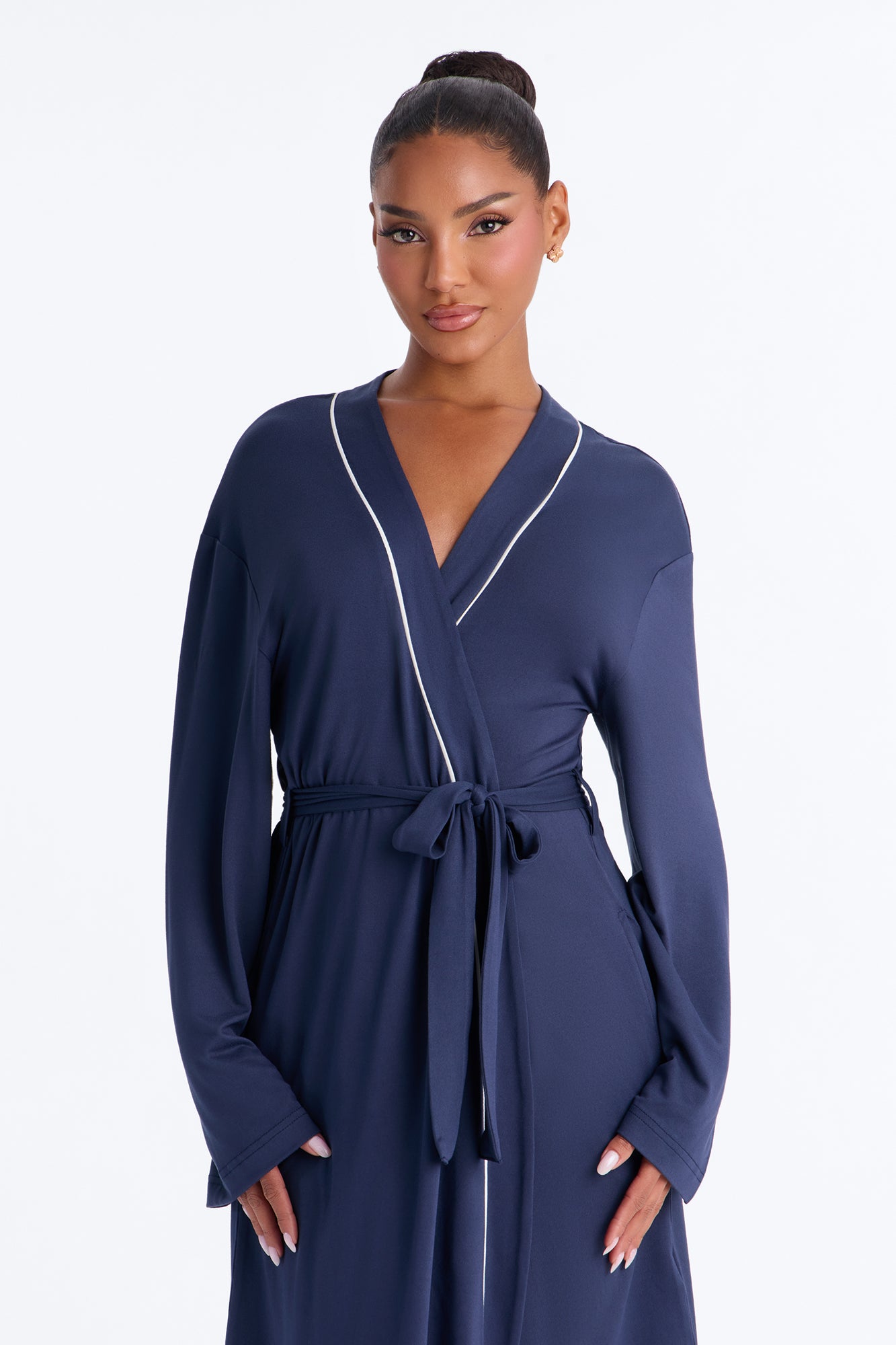 In the Morning PJ Robe - Navy