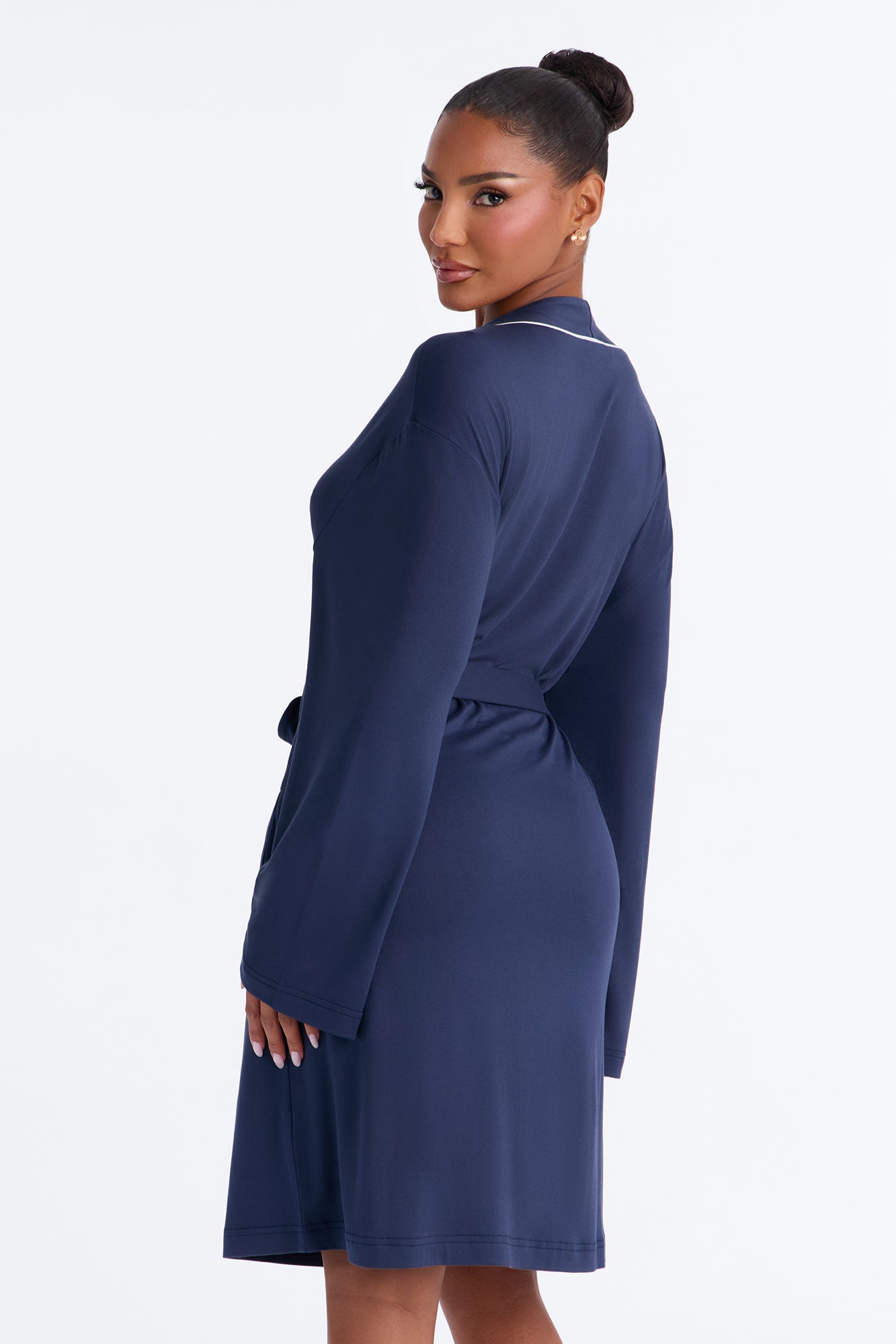 In the Morning PJ Robe - Navy