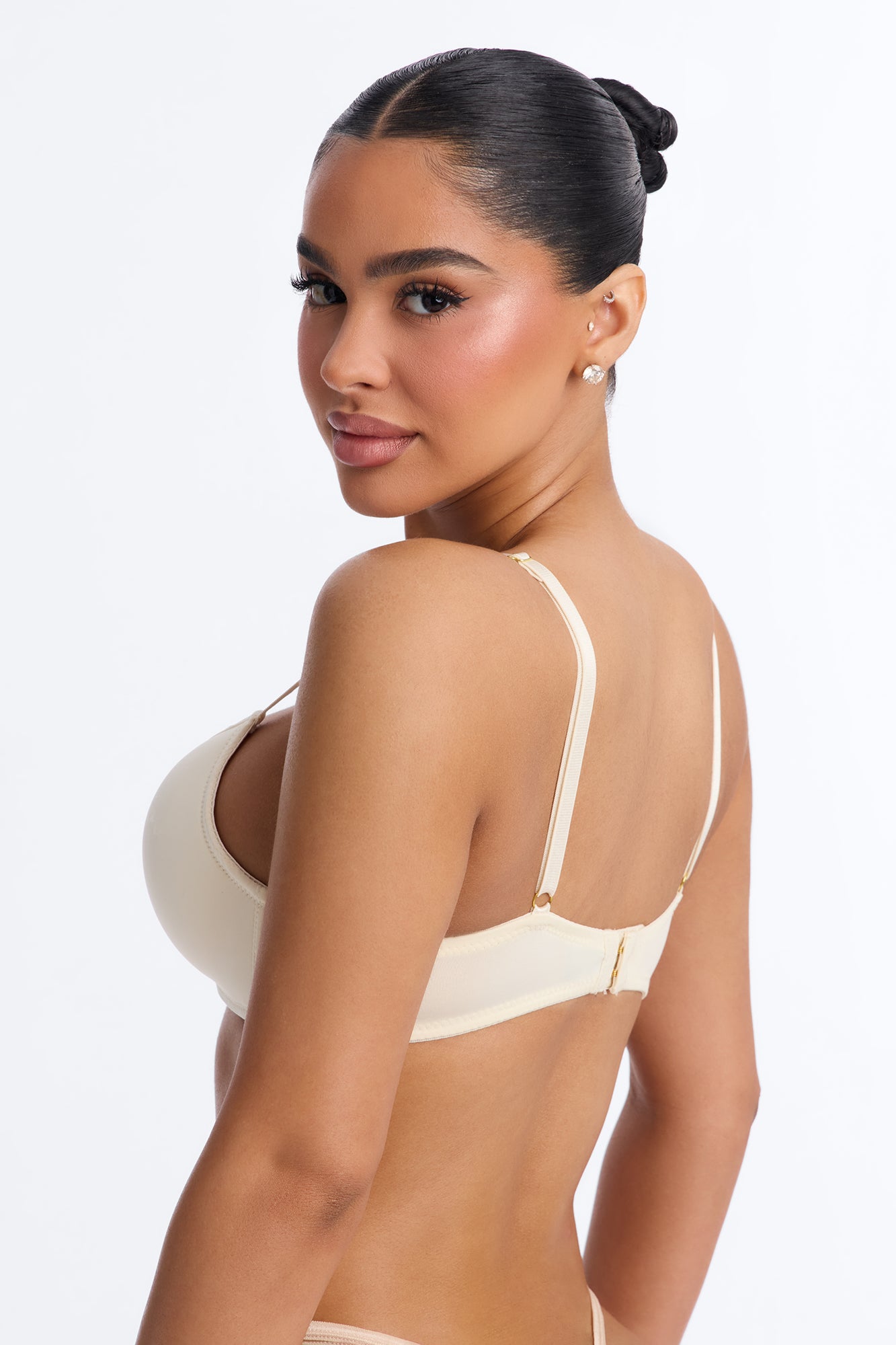 Perfect Fit Wireless Microfiber Soft Molded Cup Bra - Ivory