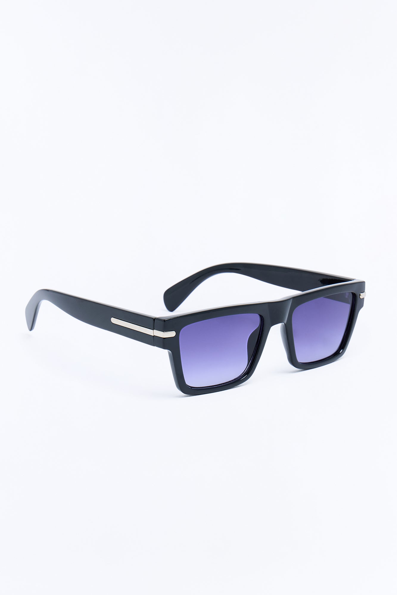 One Man Show Square Frame Sunglasses - Black/Black