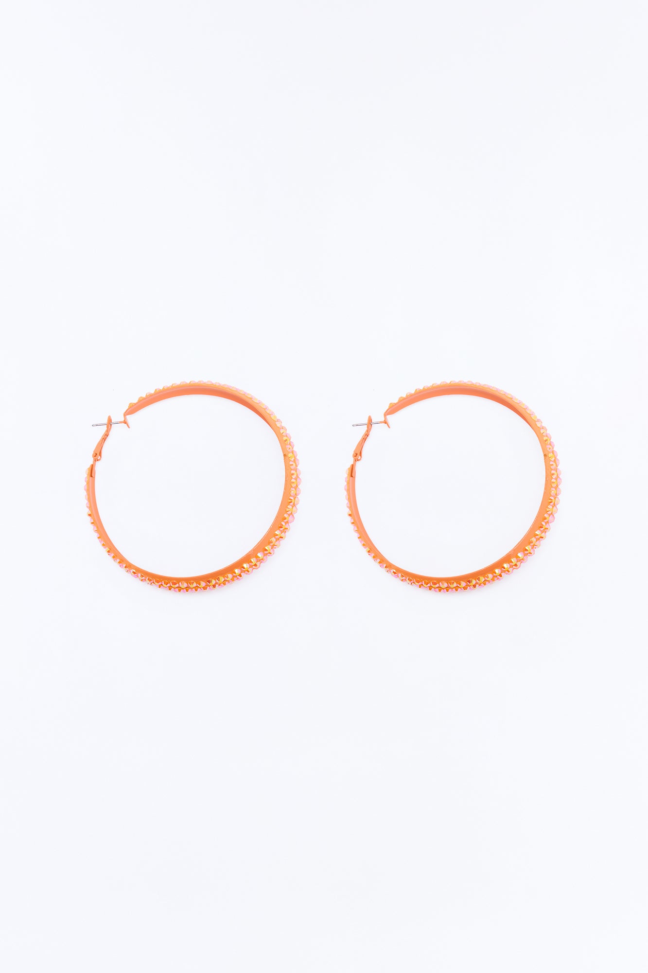 Got Plans Tonight Hoop Earrings - Orange