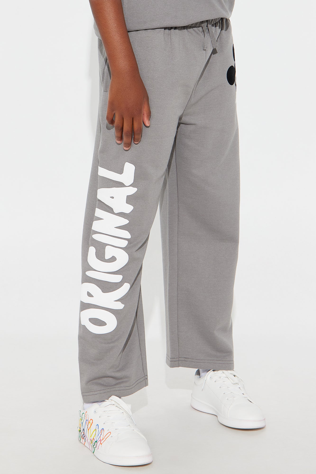 Mini Mickey Mouse Puff Print T-Shirt and Sweatpant Set - Grey