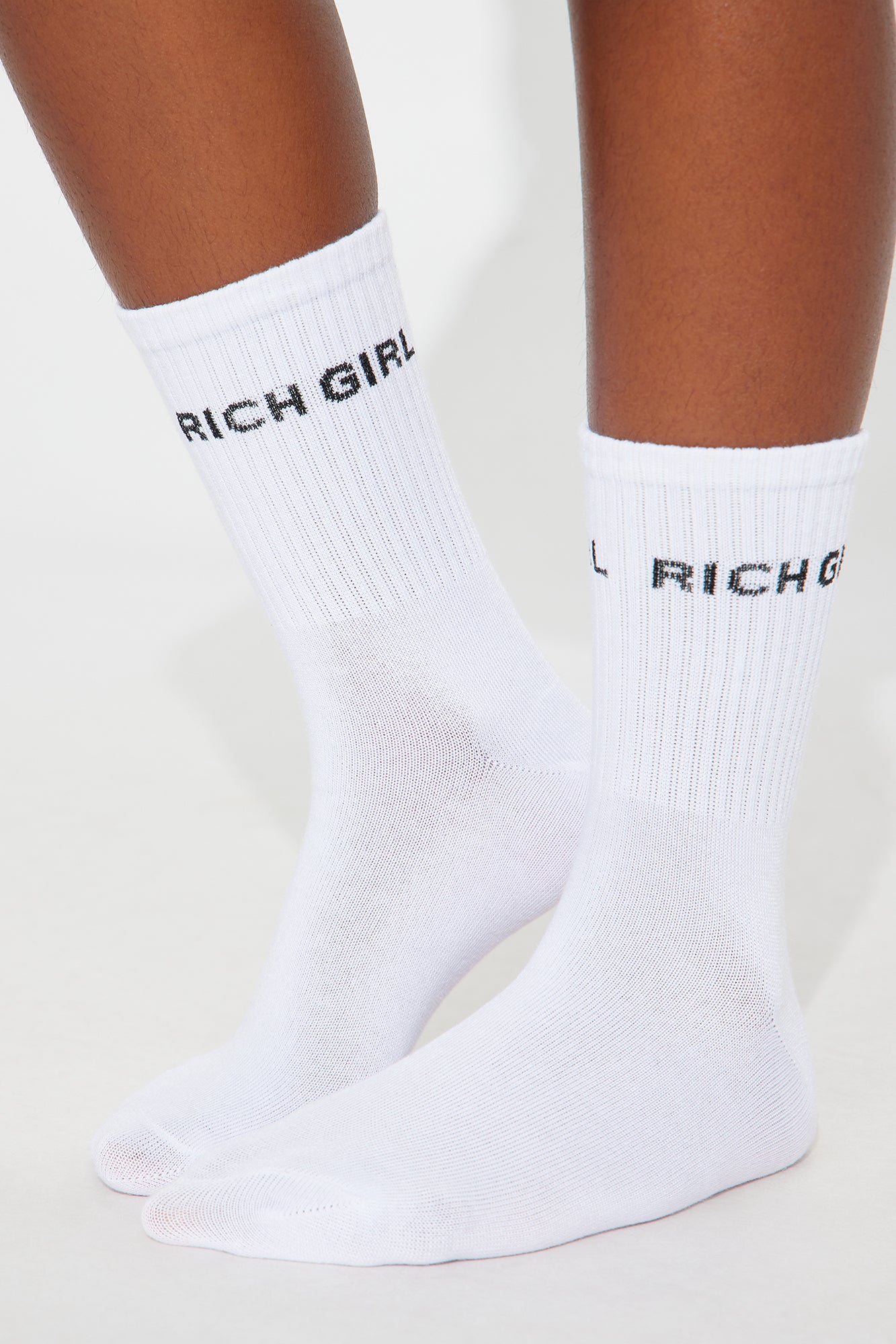 Mini Rich Girl Socks - White/Black
