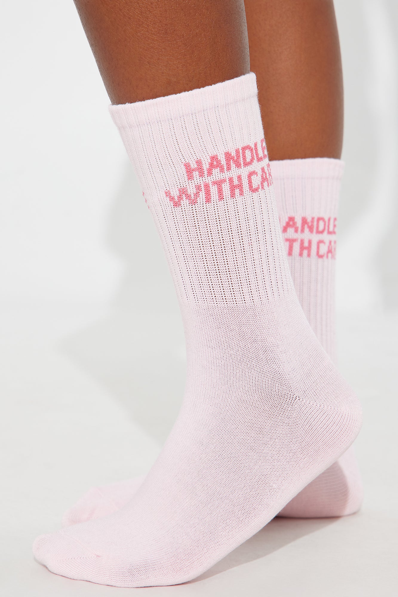 Mini Handle Me With Care Socks - Pink