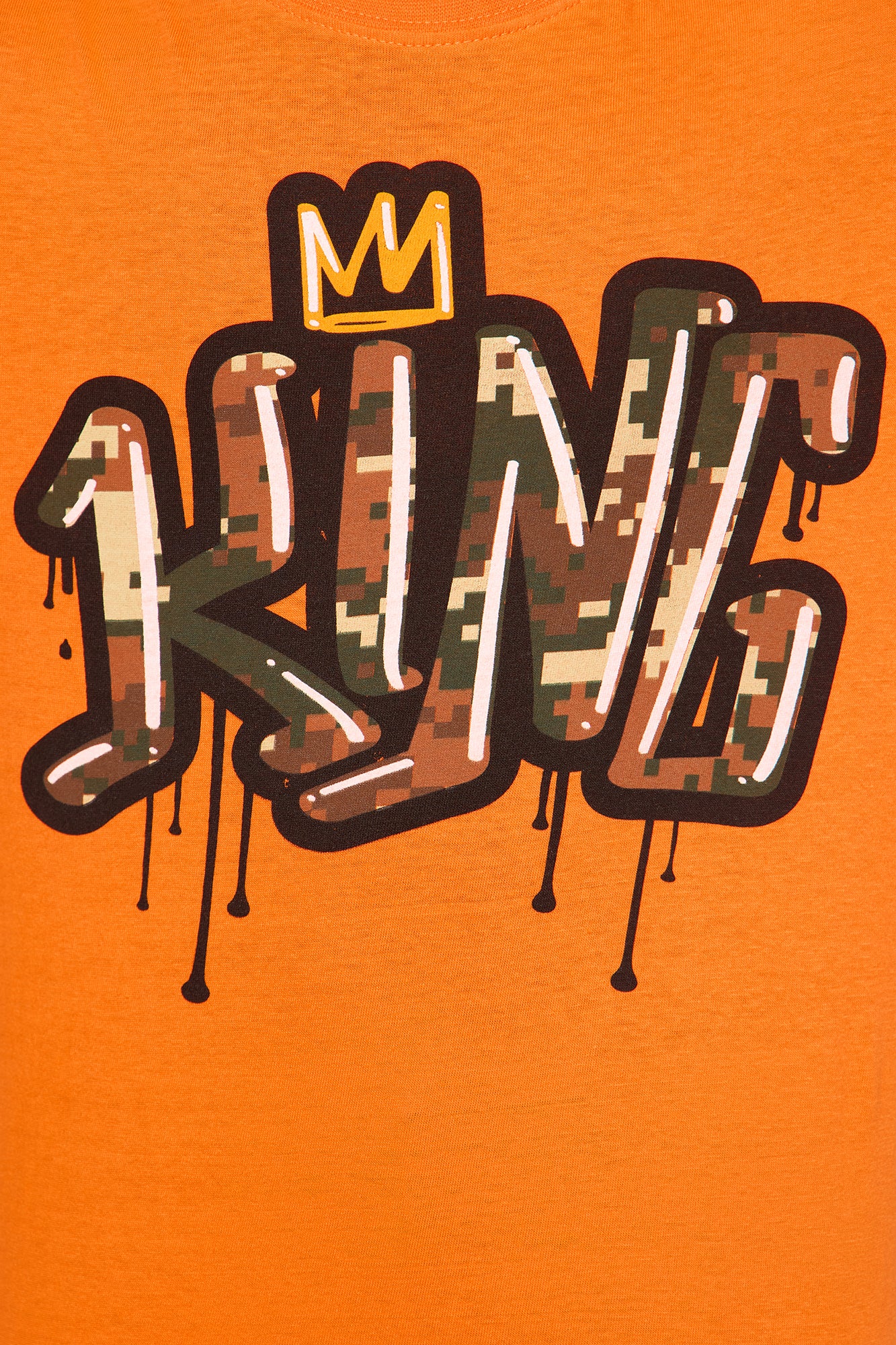 Mini Know I'm The King Short Sleeve Tee - Orange