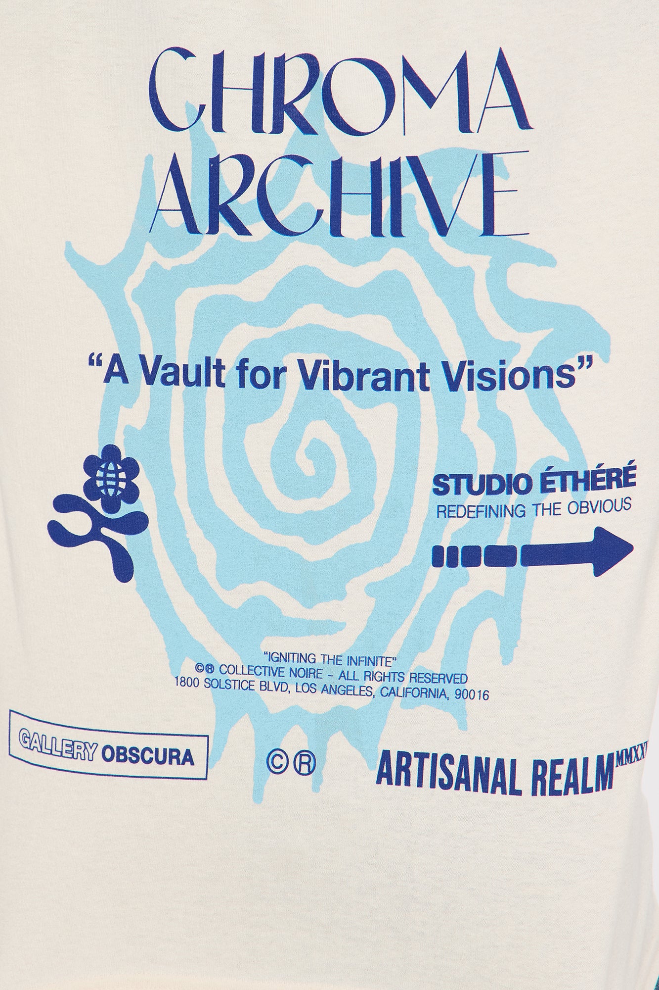 Mini Chroma Archive Short Sleeve Front/Back Tee - Natural