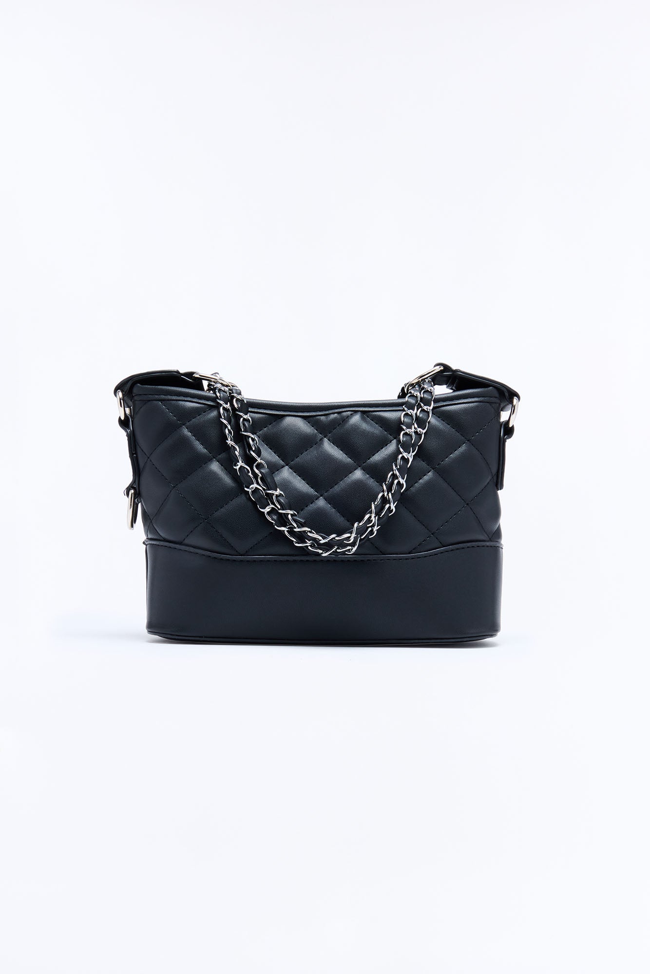 Pillow Talk Faux Leather Crossbody Handbag - Black