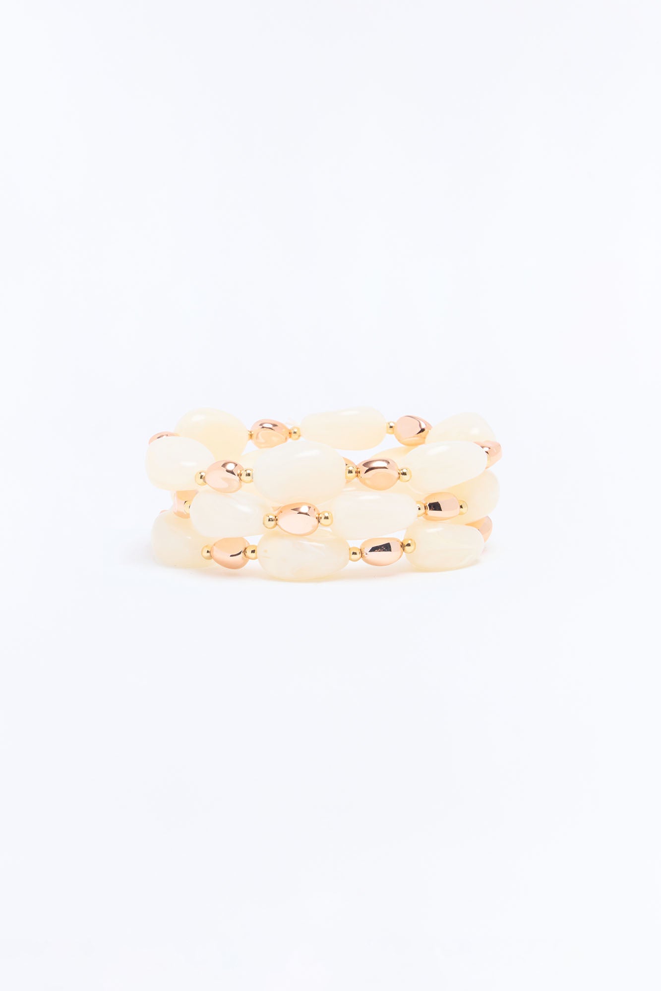 On Vacation 3 Piece Bracelet Set - White