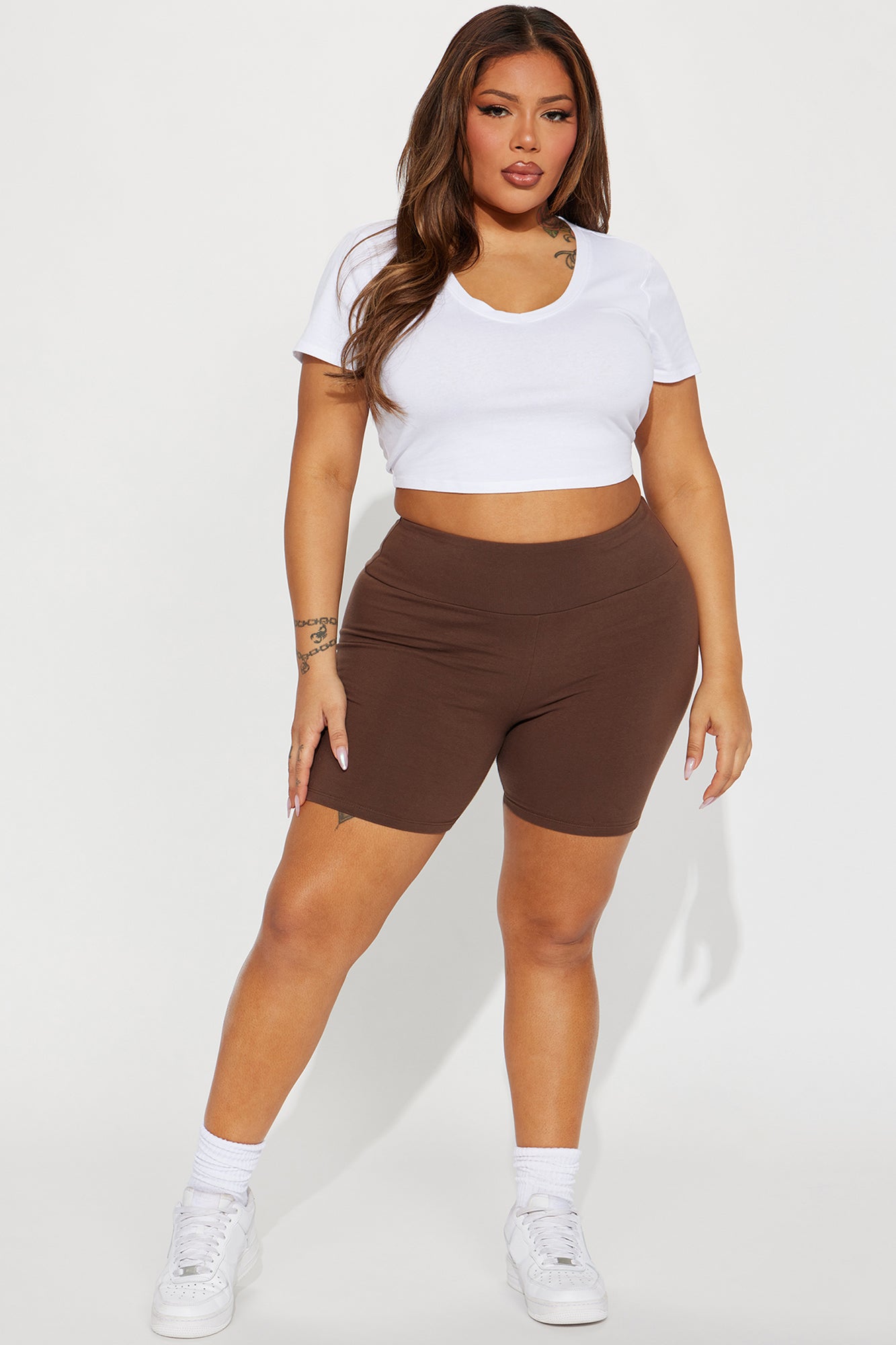 Hailey Biker Shorts - Chocolate