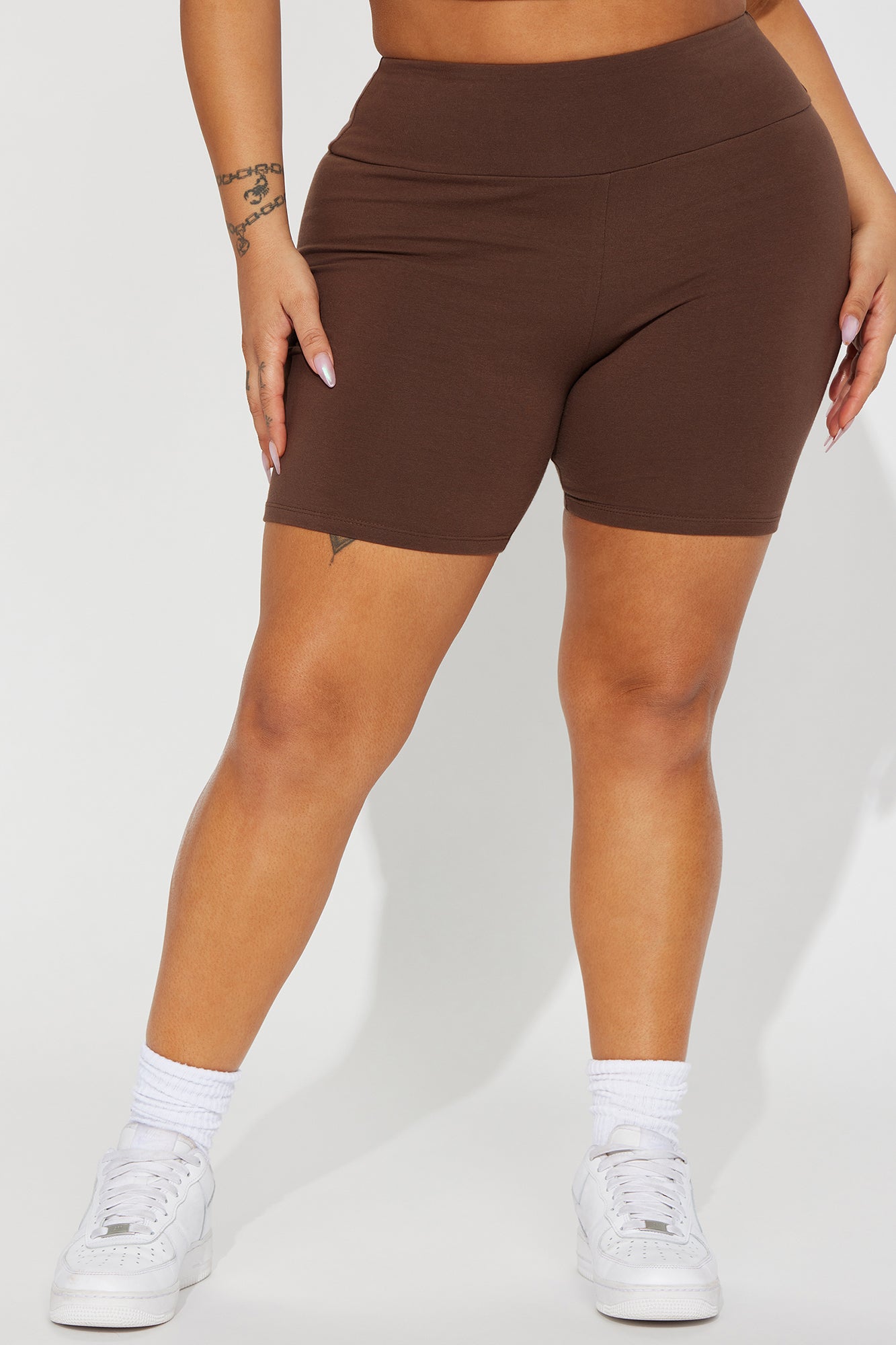 Hailey Biker Shorts - Chocolate