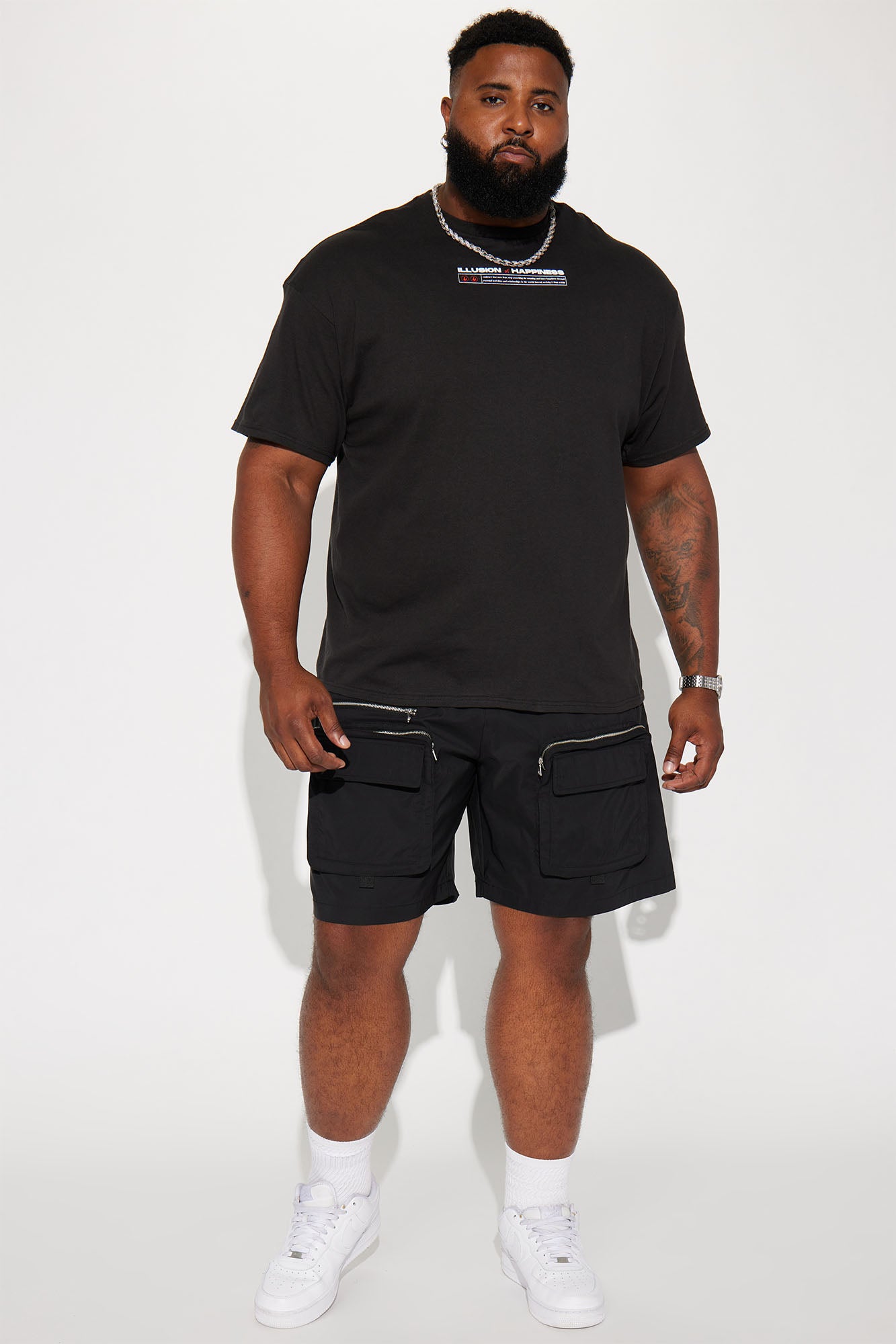 In The Field Relaxed Cargo Shorts - Black
