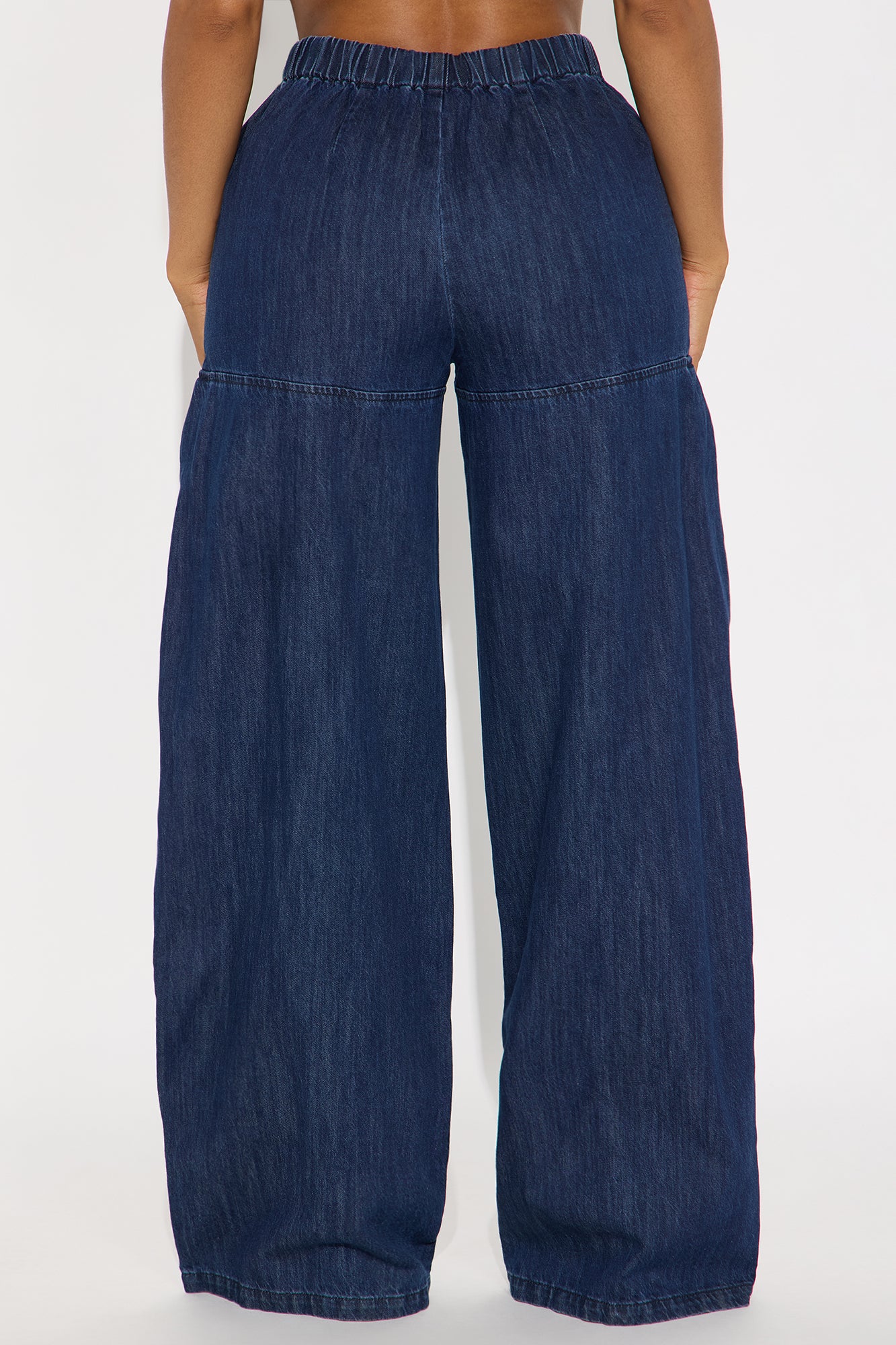 Brigantine Pull On Wide Leg Jeans - Dark Wash