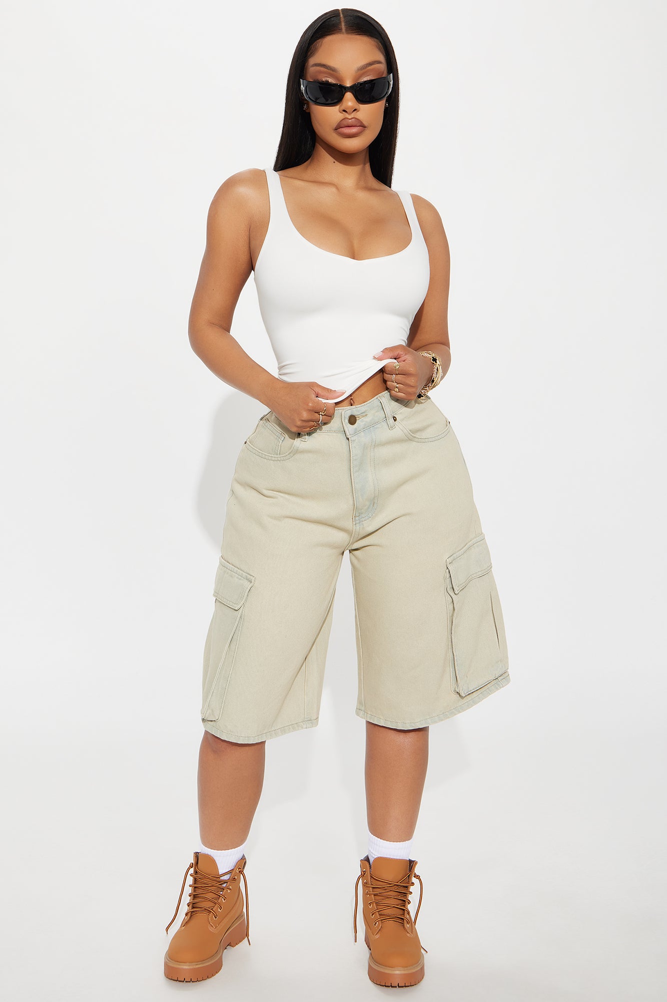 Quinn Double Lined Tank Top - Off White