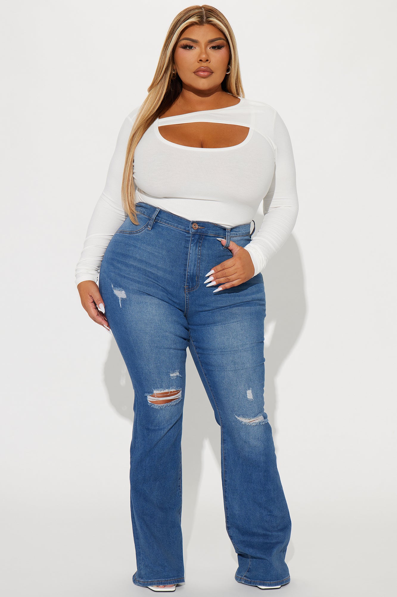 Brandy Cut Out Top - White