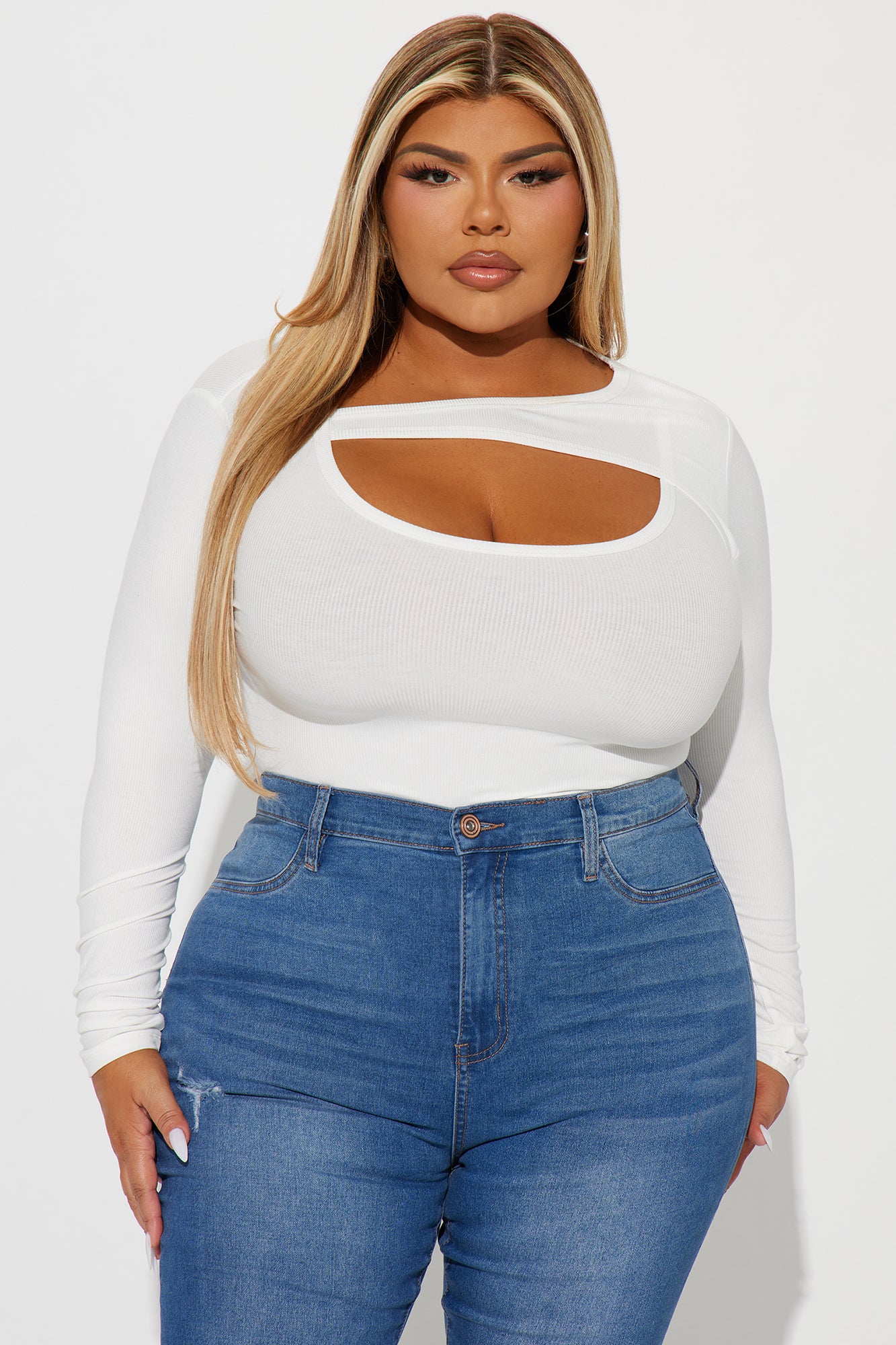Brandy Cut Out Top - White
