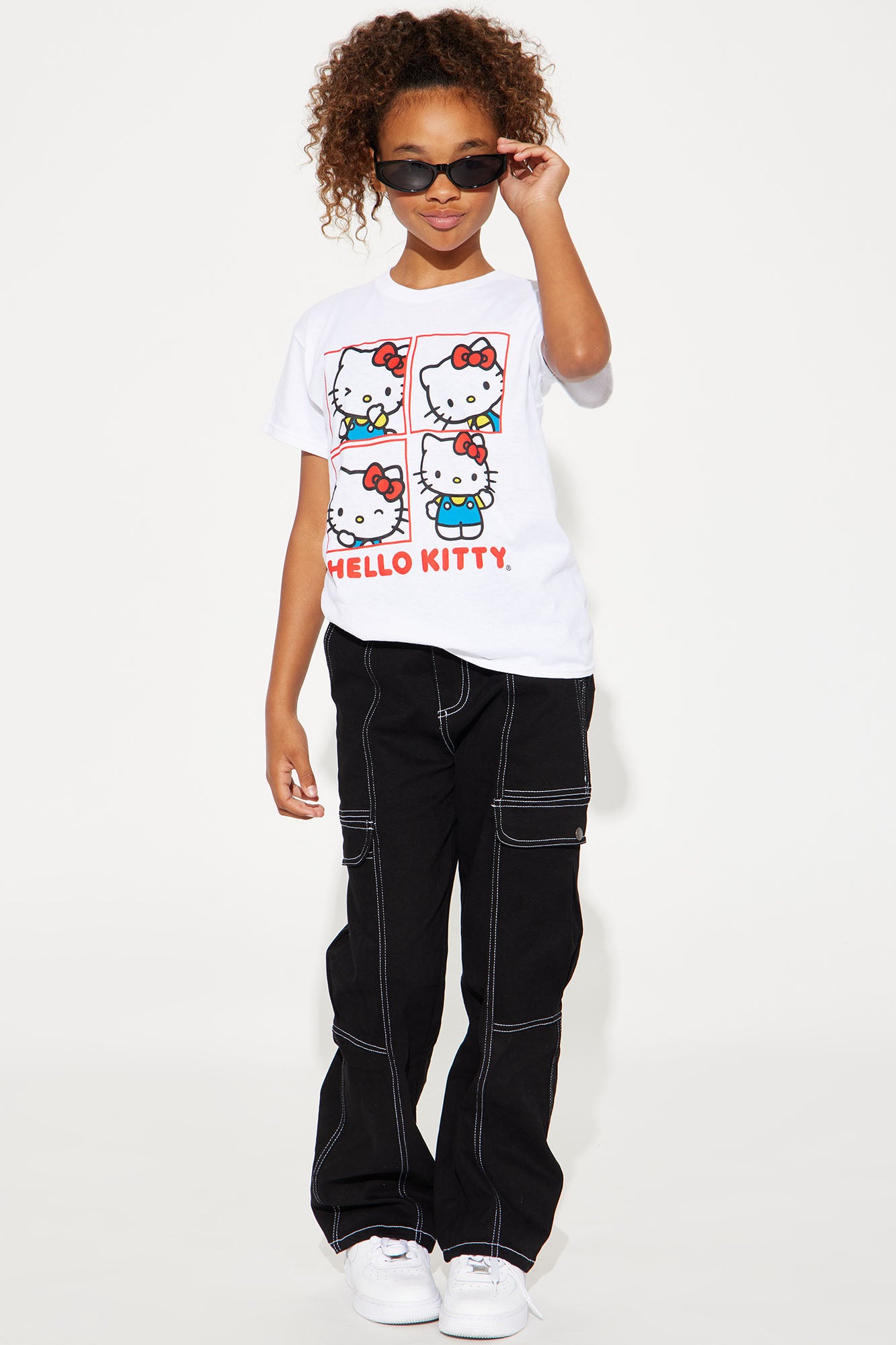 Mini Hello Kitty Emotions Short Sleeve Tee - White