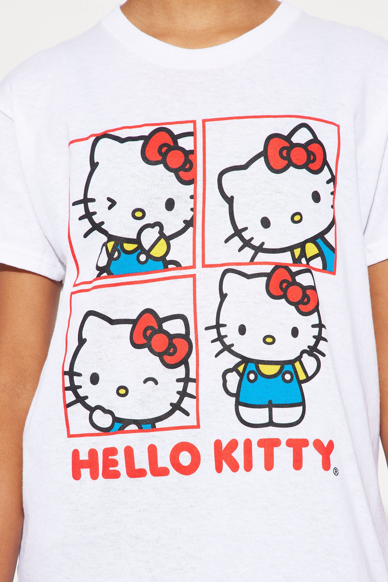 Mini Hello Kitty Emotions Short Sleeve Tee - White