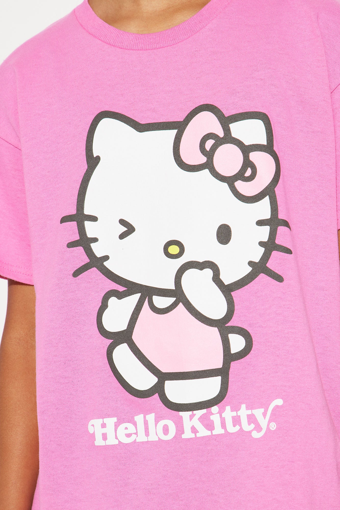 Mini Hello Kitty Walking Along Short Sleeve Tee - Pink