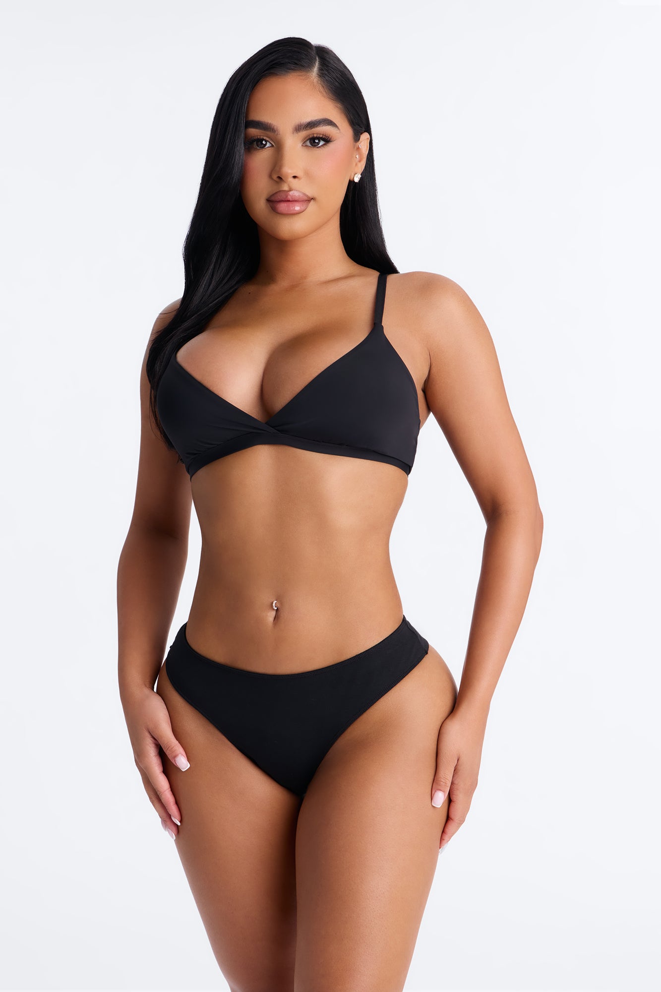 Nova Cotton Comfort Thong - Black