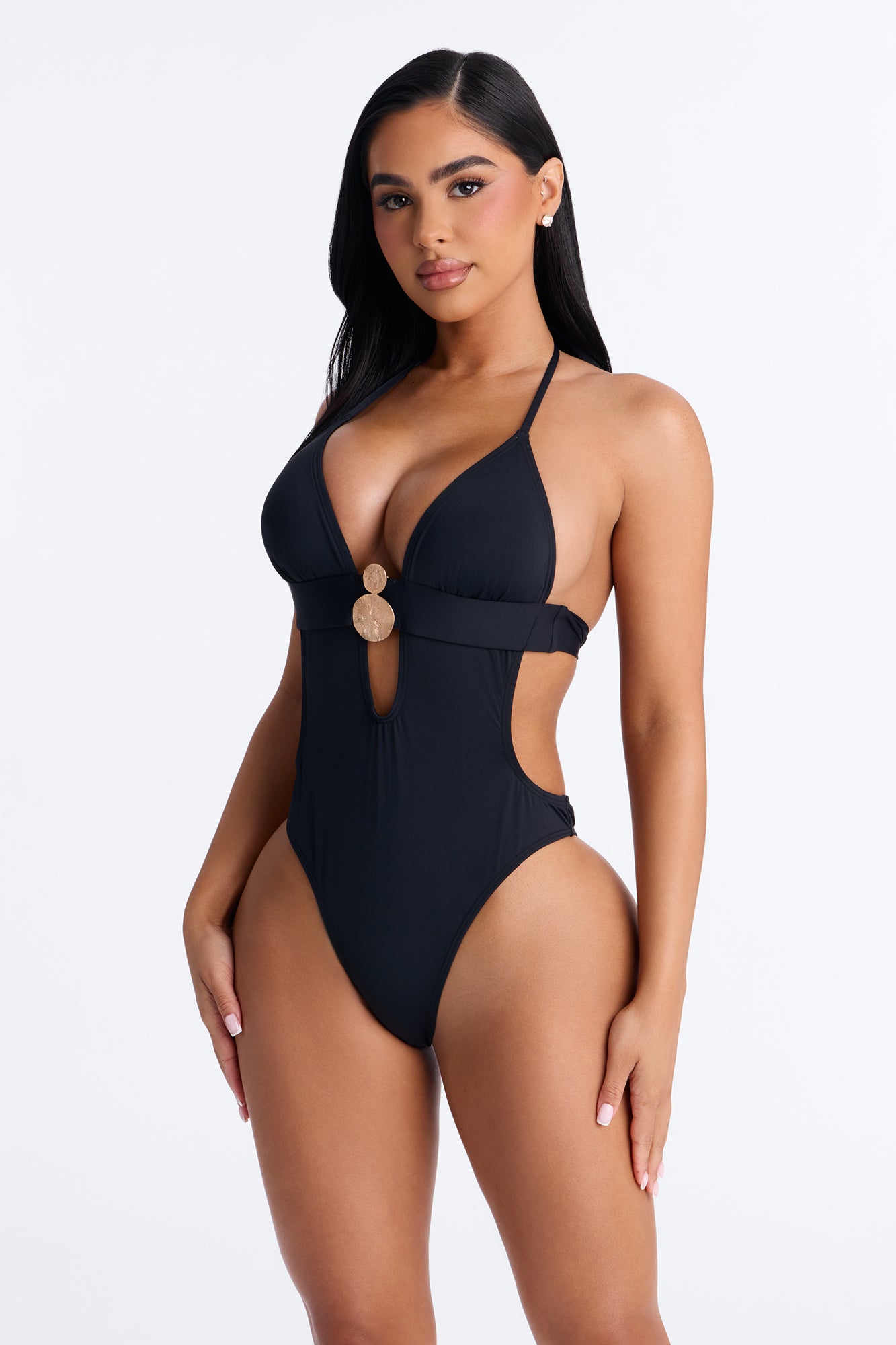 So Unbothered 1 Piece Swimsuit & Cover Up Maxi Skirt Sunsuit - Black