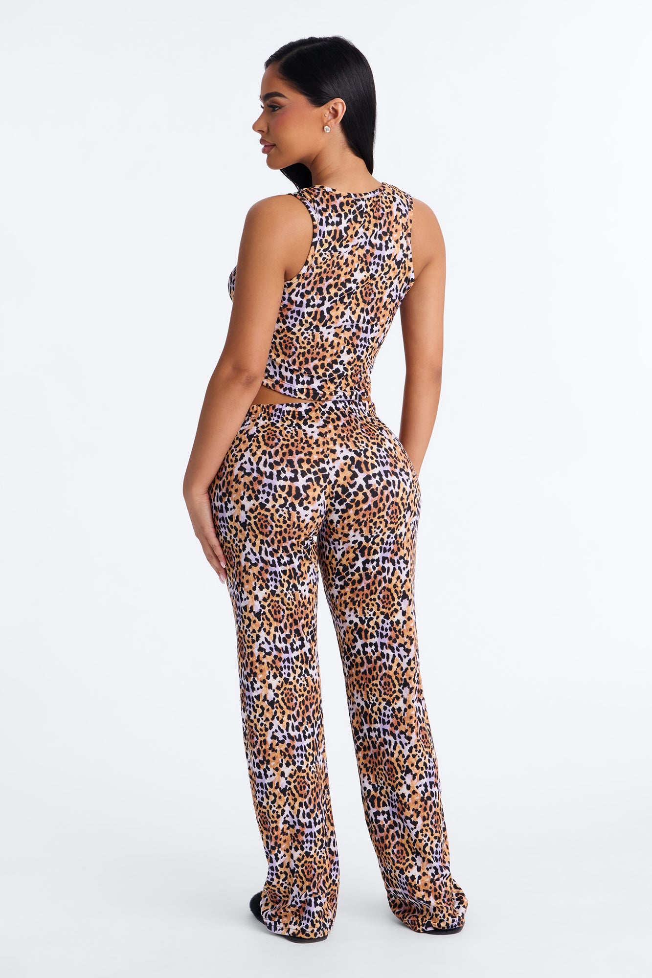 Sweet Safari Tank PJ Pant Set - Brown/combo