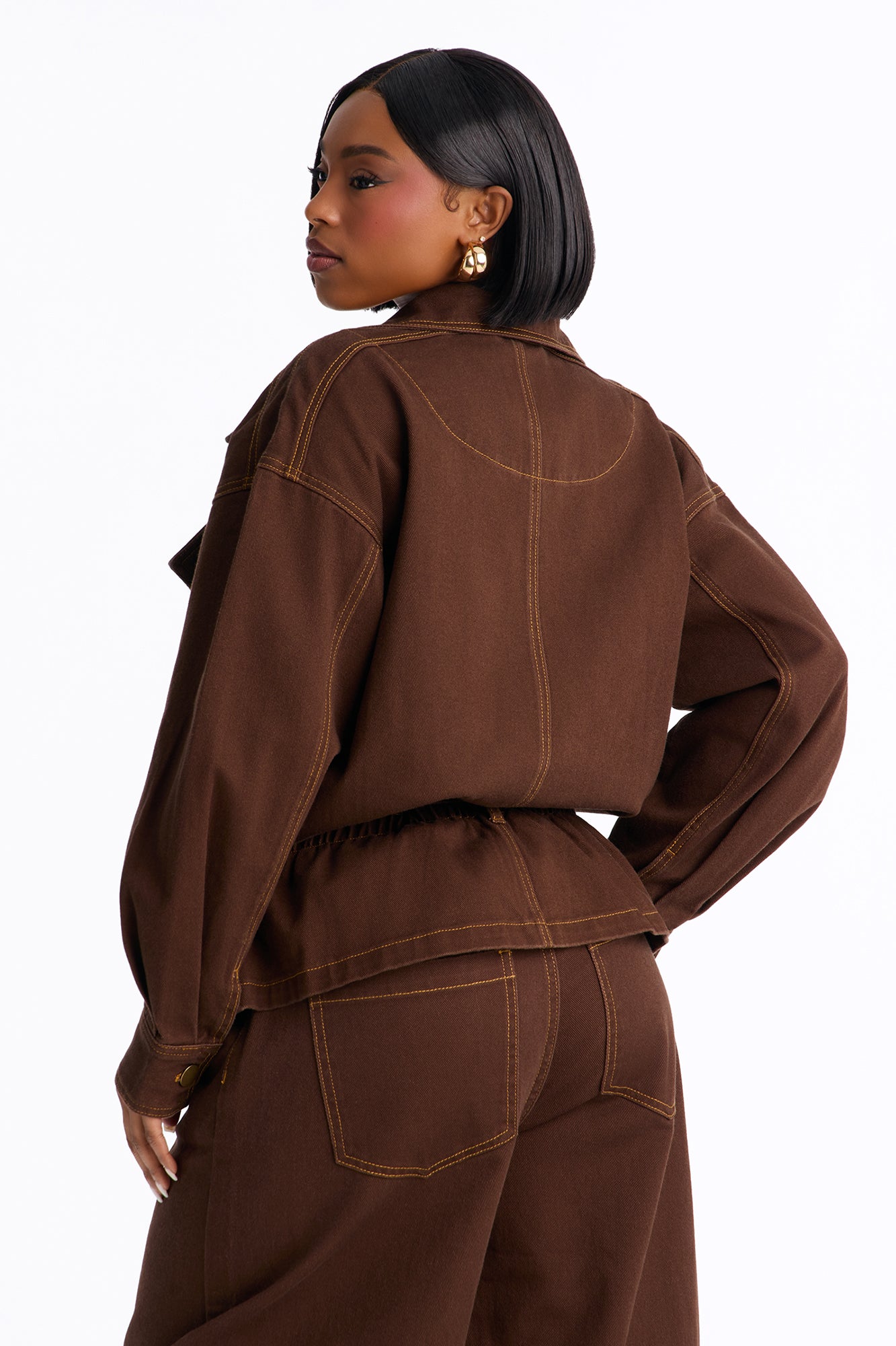 City Limits Belted Trench Jacket - Brown