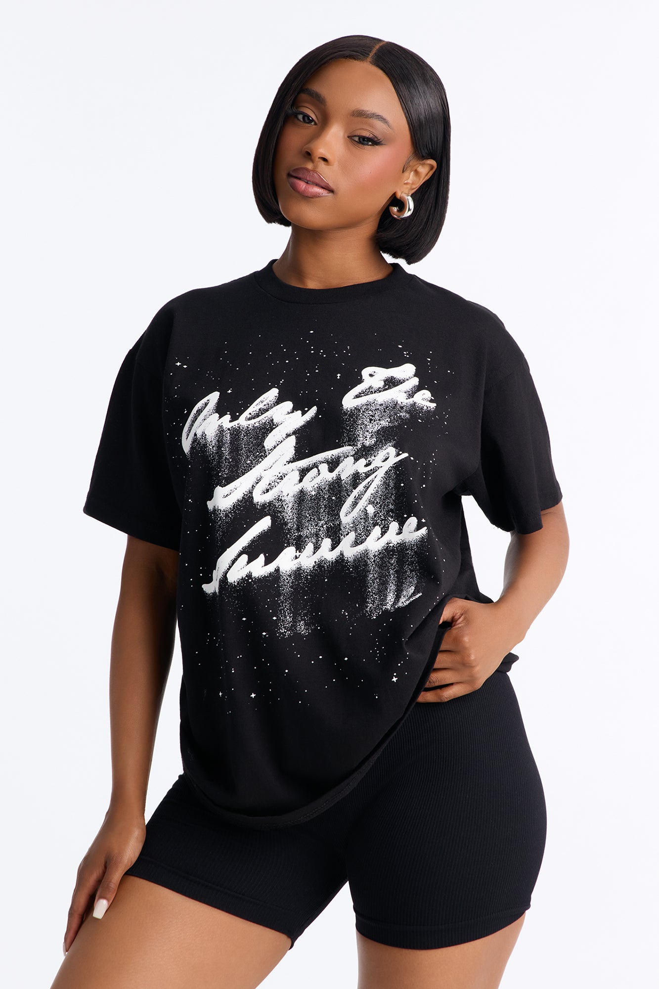 Strongest Survivor Oversized Tee - Black