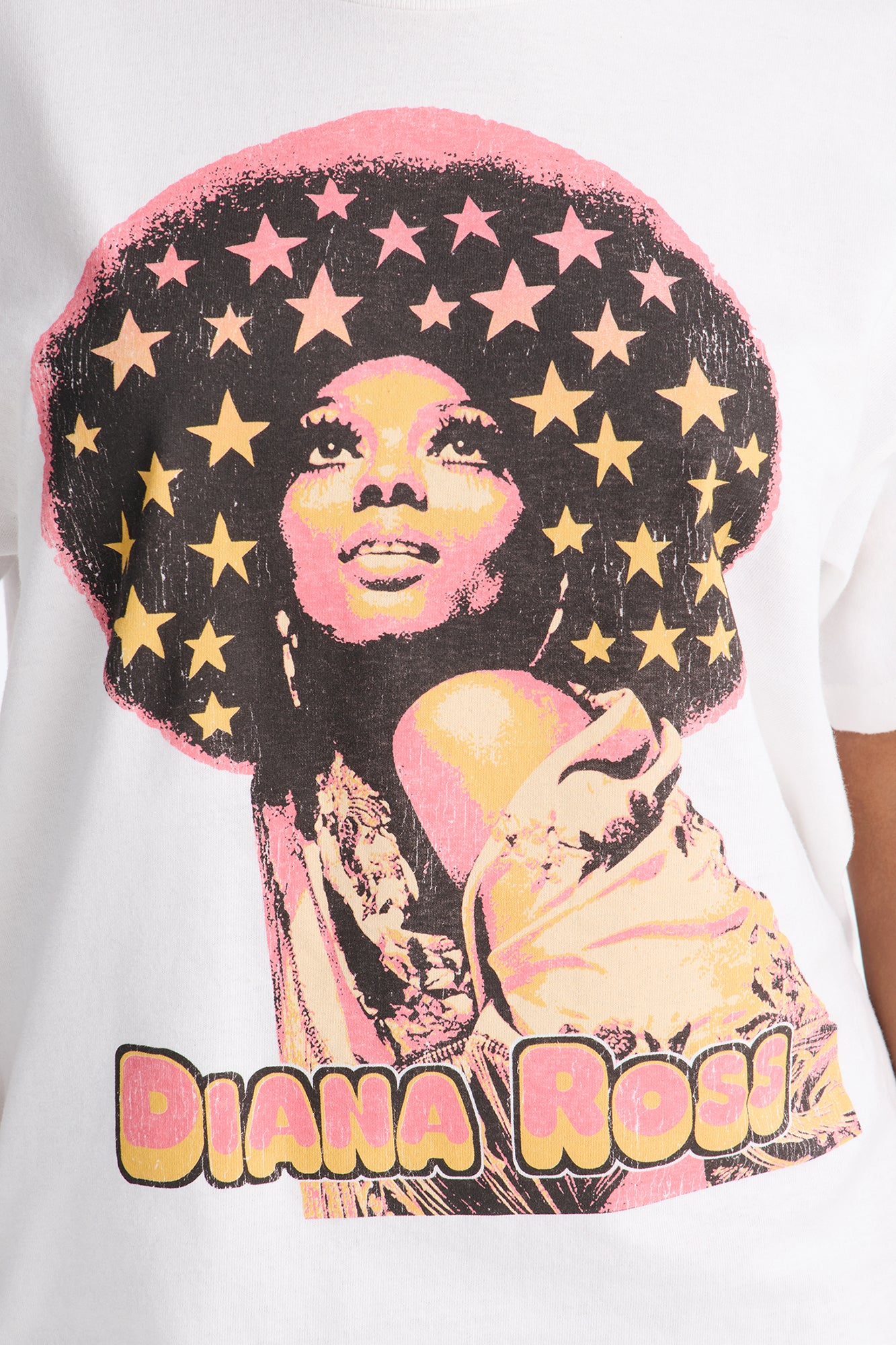 Diana Ross Retro Glam Oversized Tee - White
