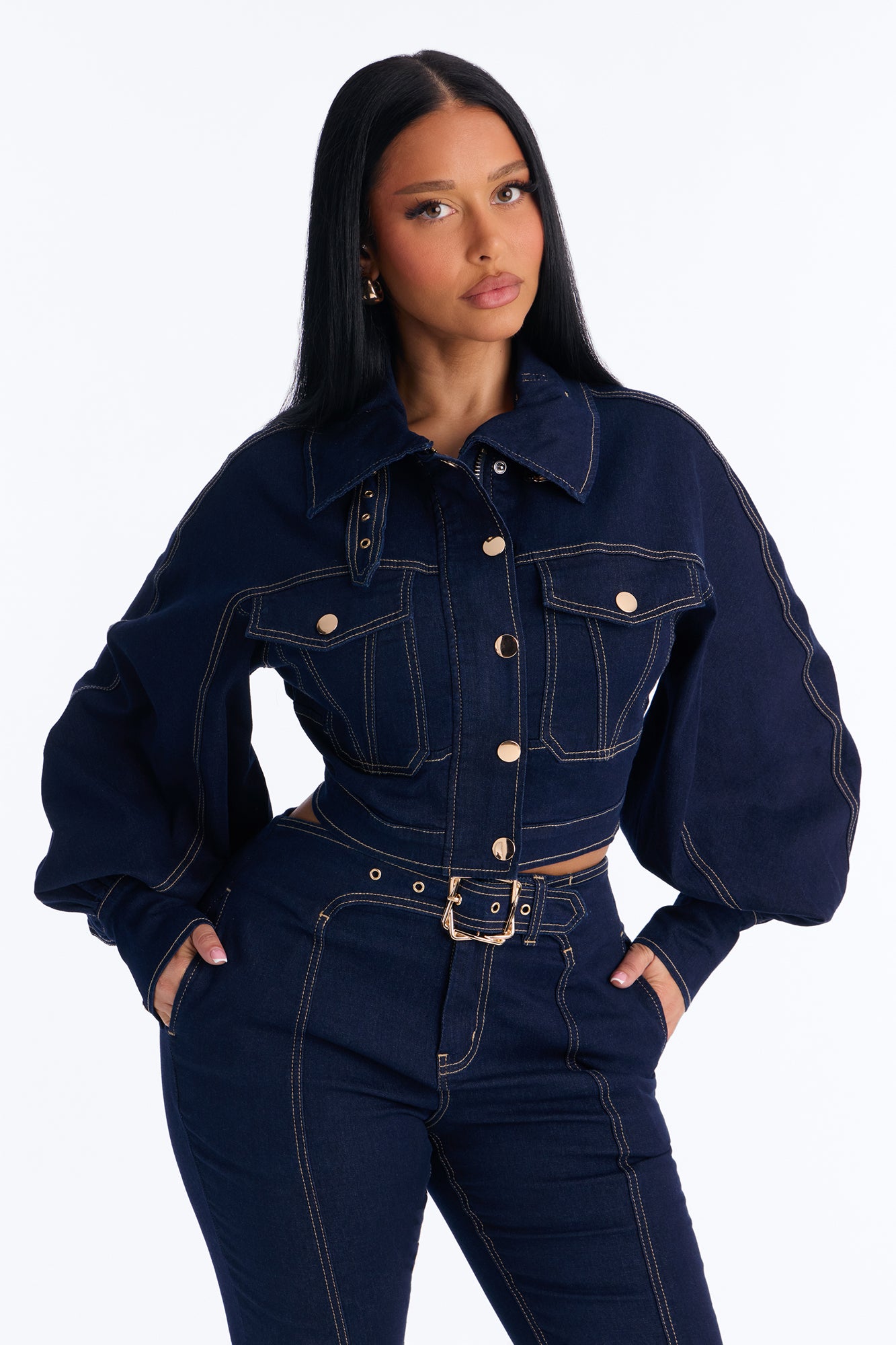 Real Life Entourage Stretch Denim Jacket - Dark Wash