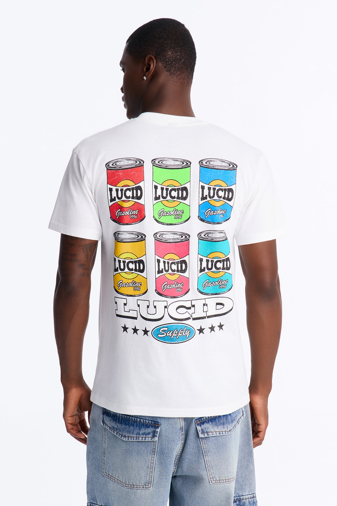 Lucid Supply Cans Oversized Short Sleeve Tee - White
