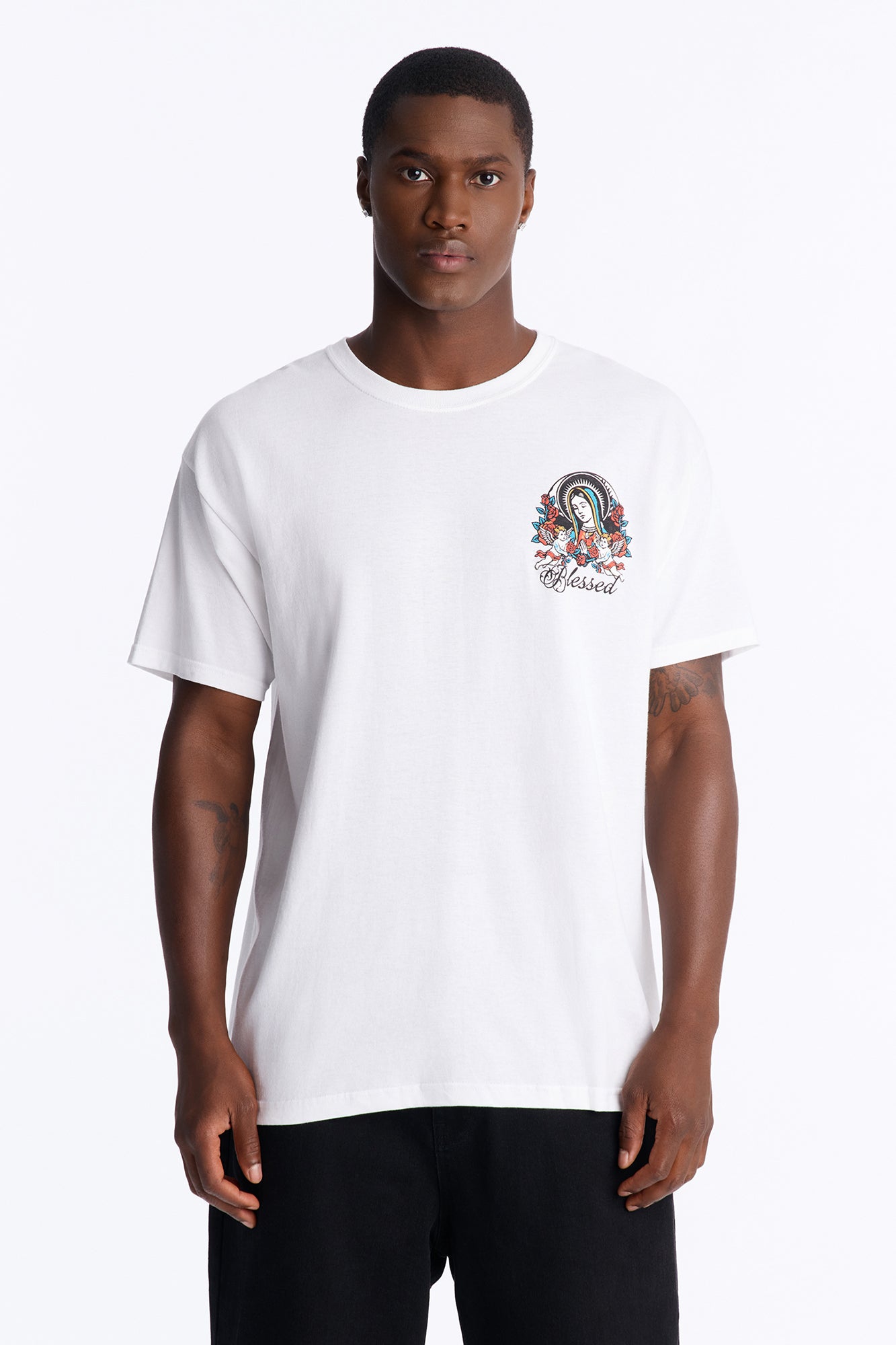 Sacred Streets Oversized Short Sleeve Tee - White