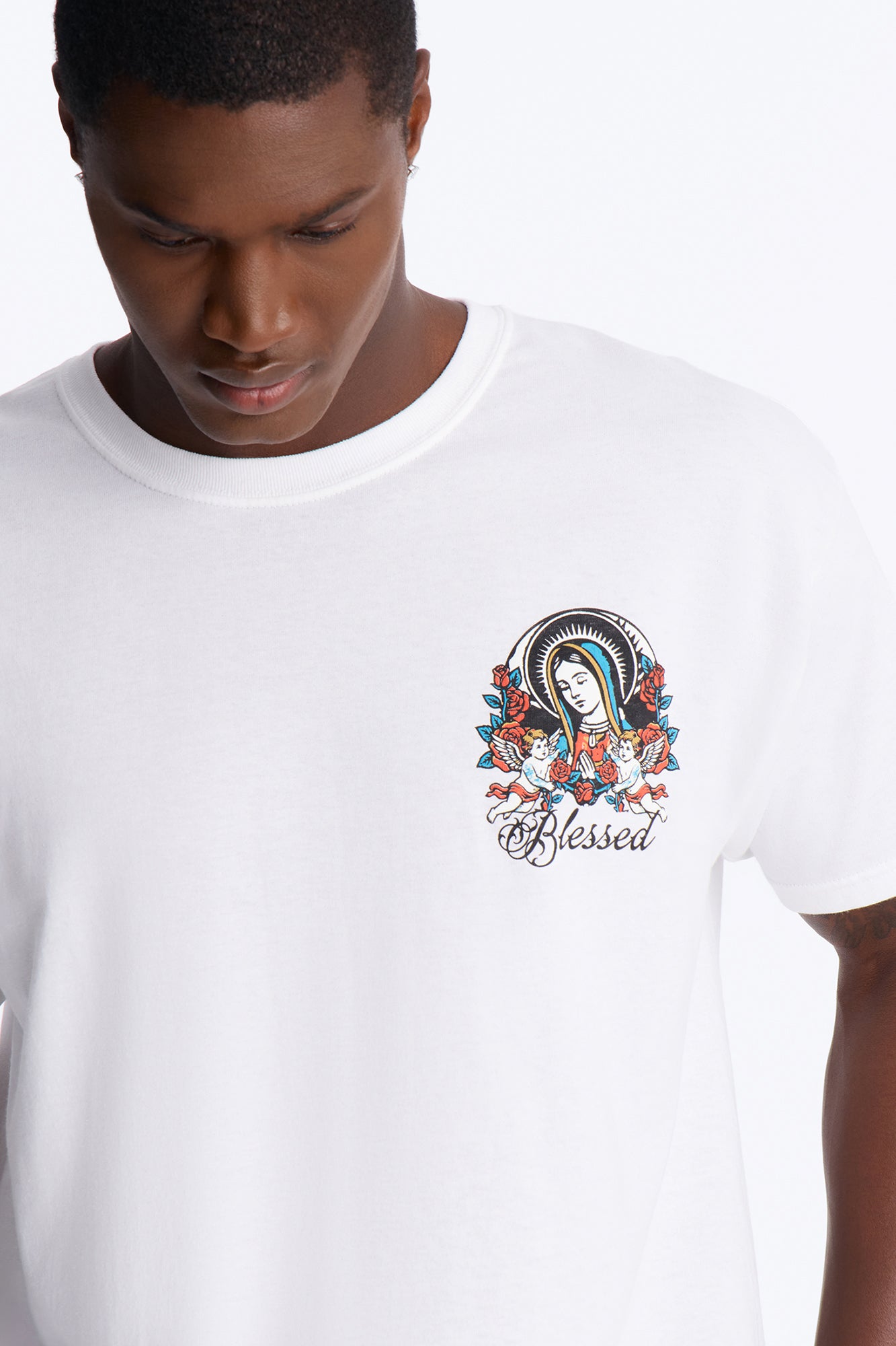 Sacred Streets Oversized Short Sleeve Tee - White