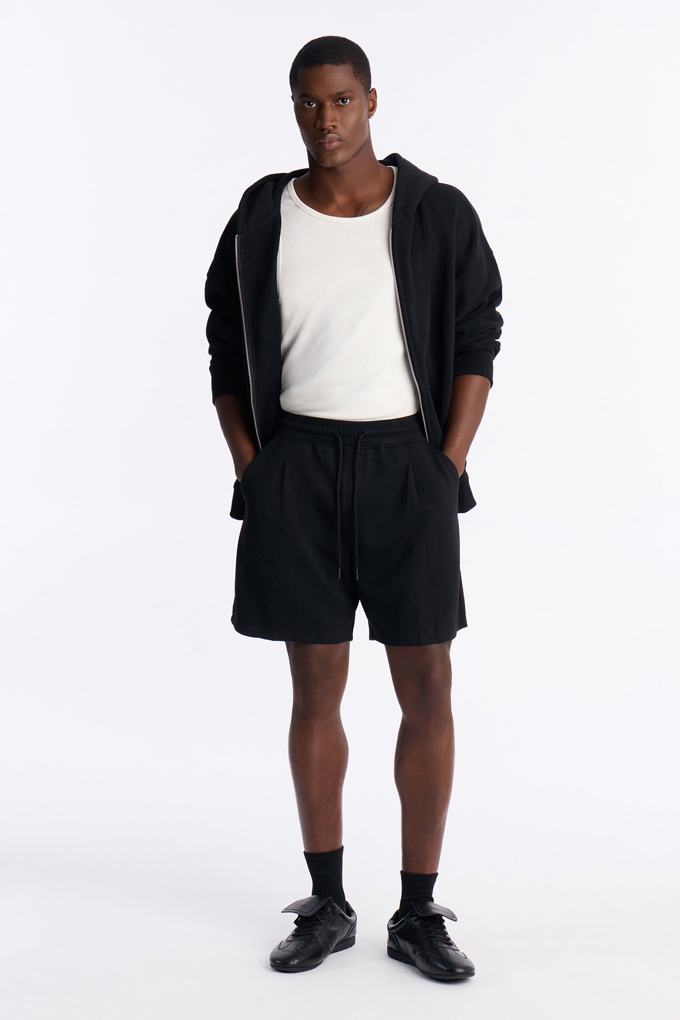 Savoy Pleated Short - Black