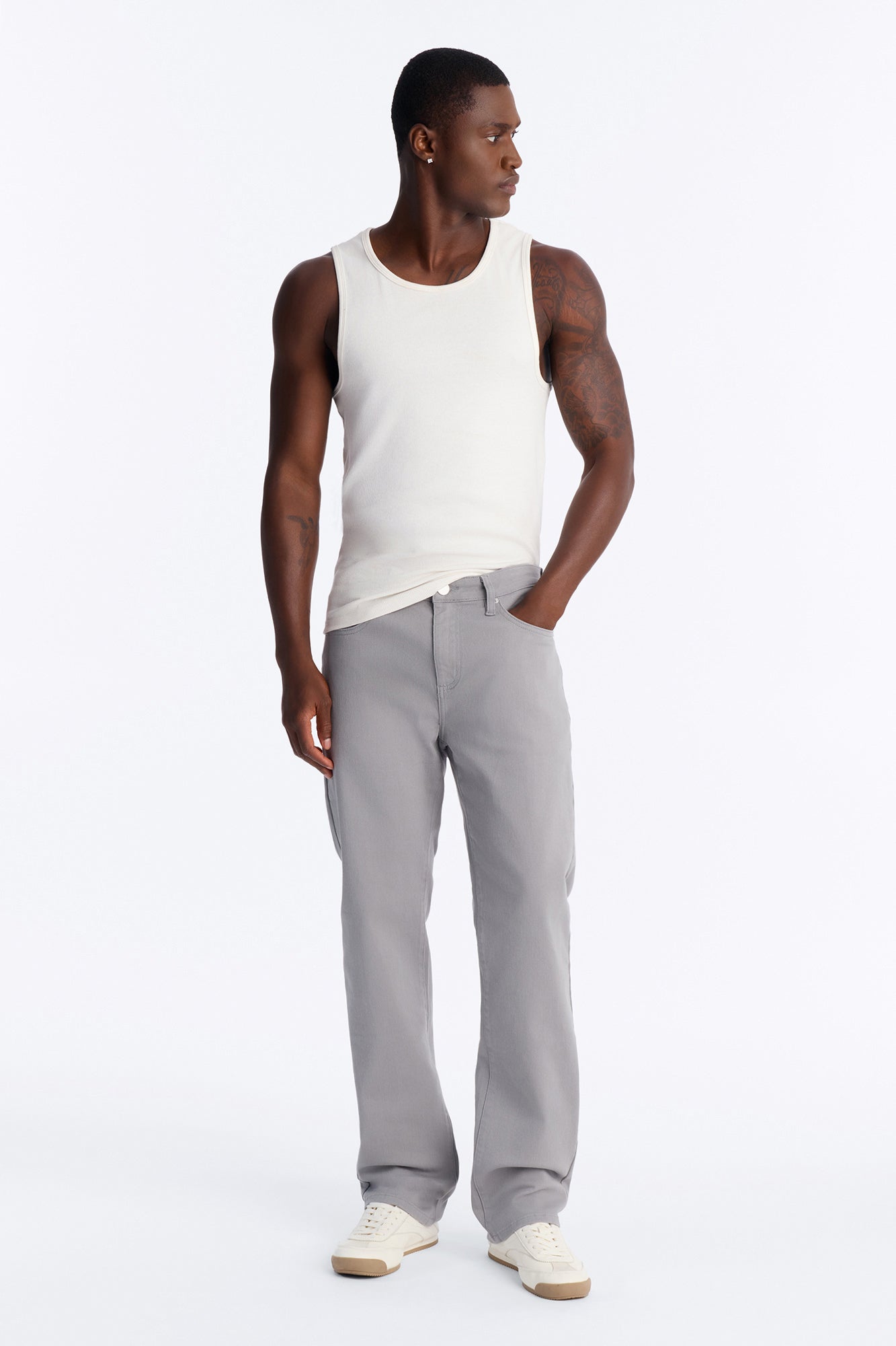 Mike Straight Taper Jeans - Grey
