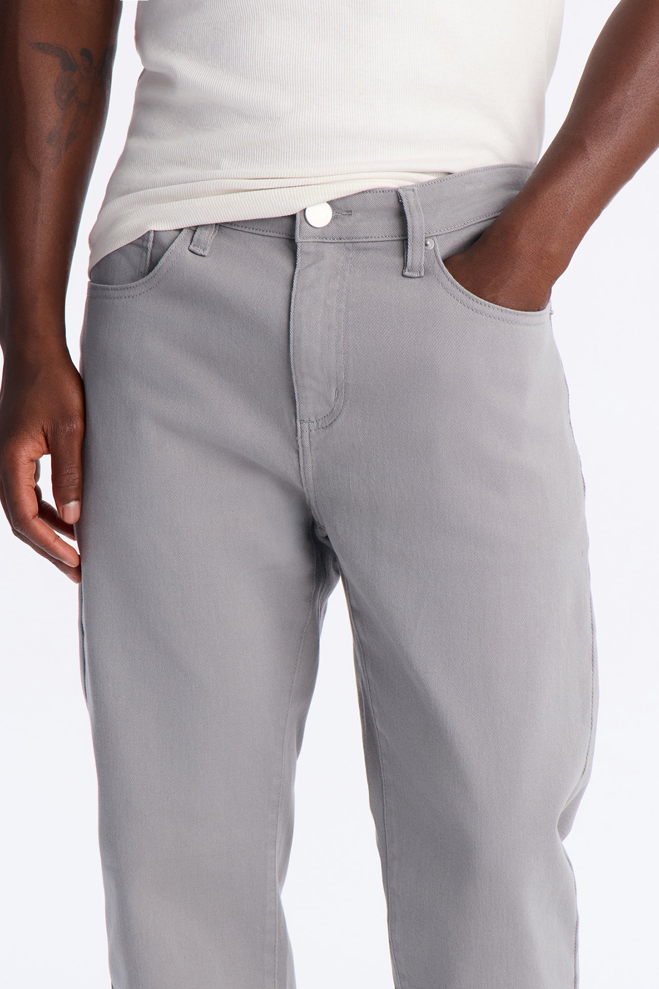 Mike Straight Taper Jeans - Grey