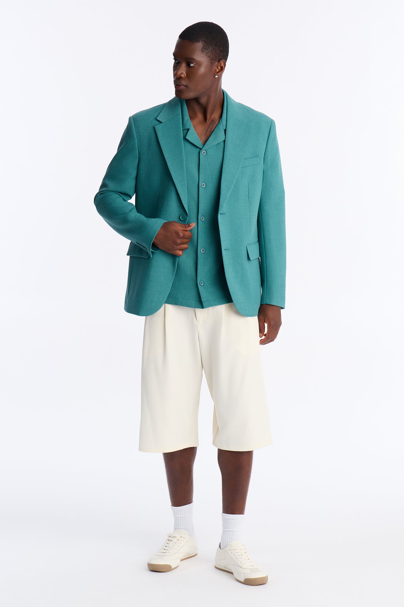 Sorrento Single Breasted Blazer - Teal