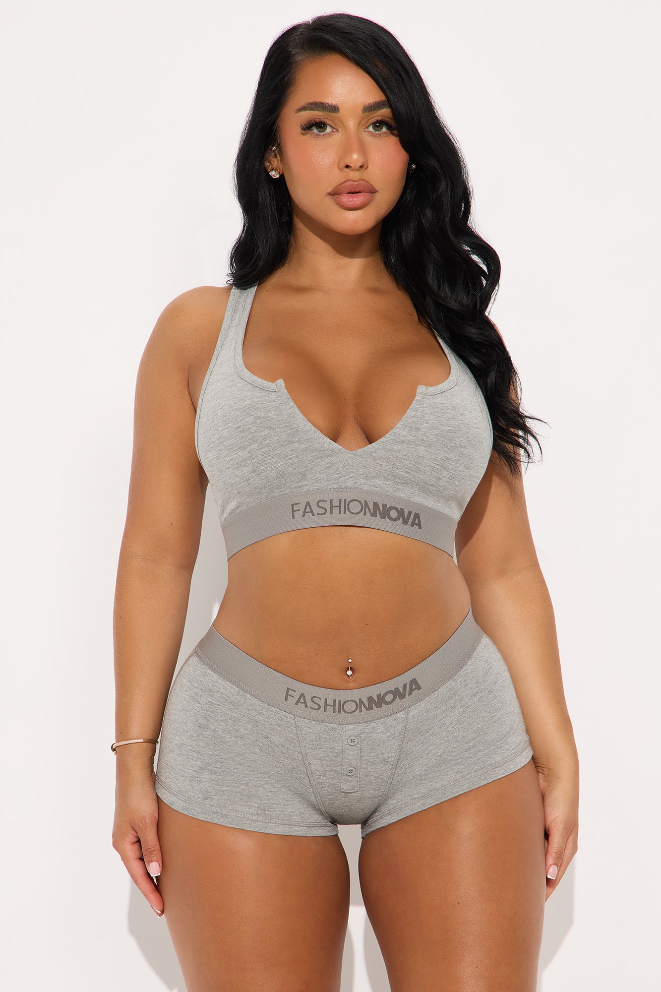 FN Mood Cotton Boyshort - Heather Grey
