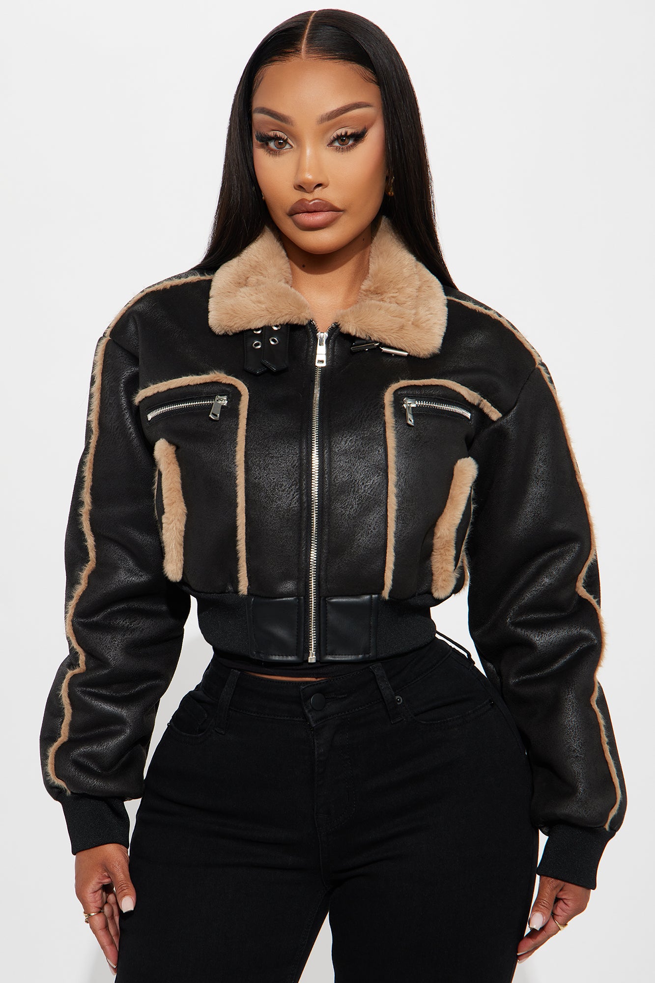 Fair Games Cropped Jacket - Khaki/combo