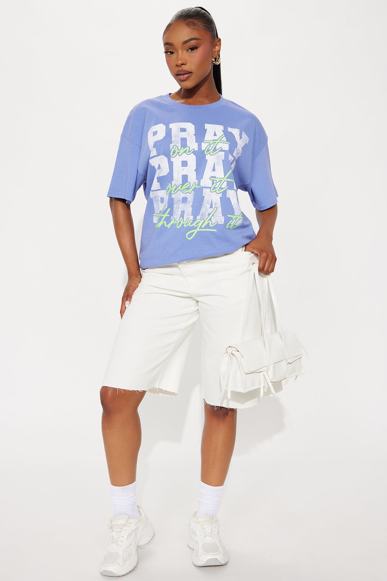 Pray On It Tee - Violet