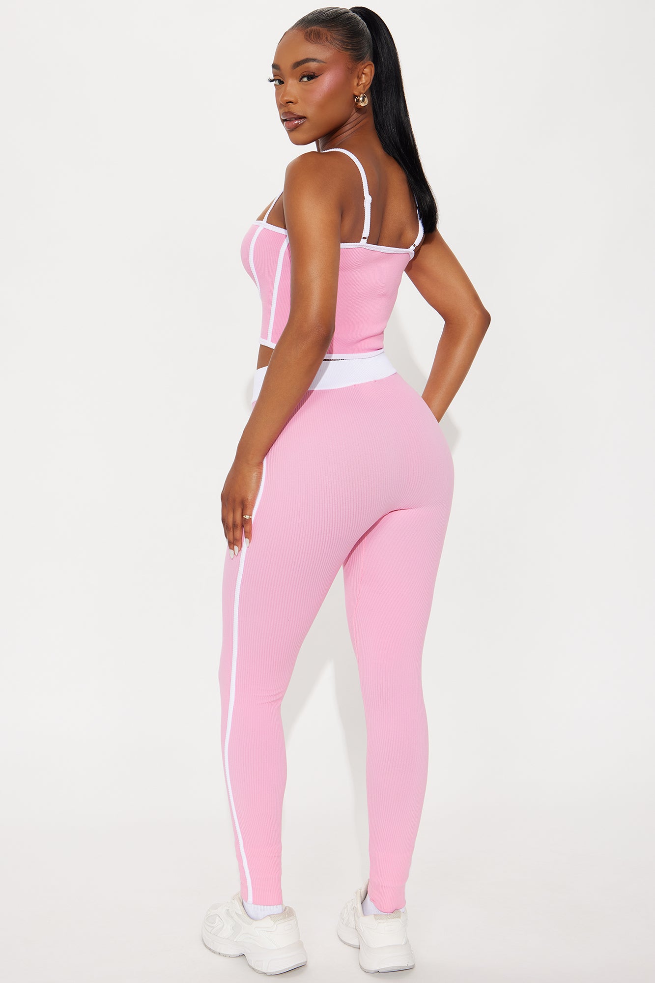 Pushing Limits Seamless Legging Pant Set - Pink/combo