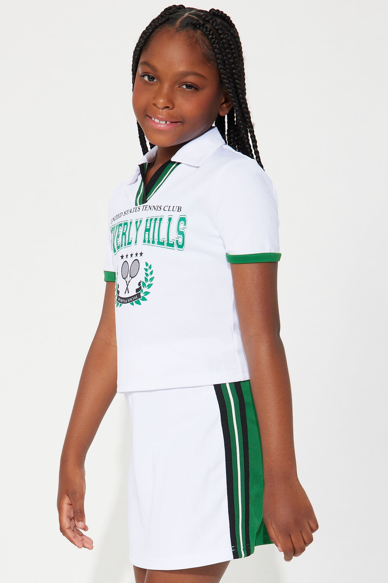 Mini Here To Serve Skirt Set - White/combo